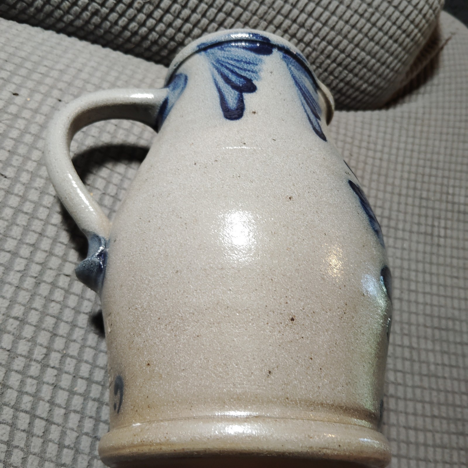Vtg 1988 Rowe Pottery Works, Hand Made, Salt Glazed pitcher AARFAC Rooster
