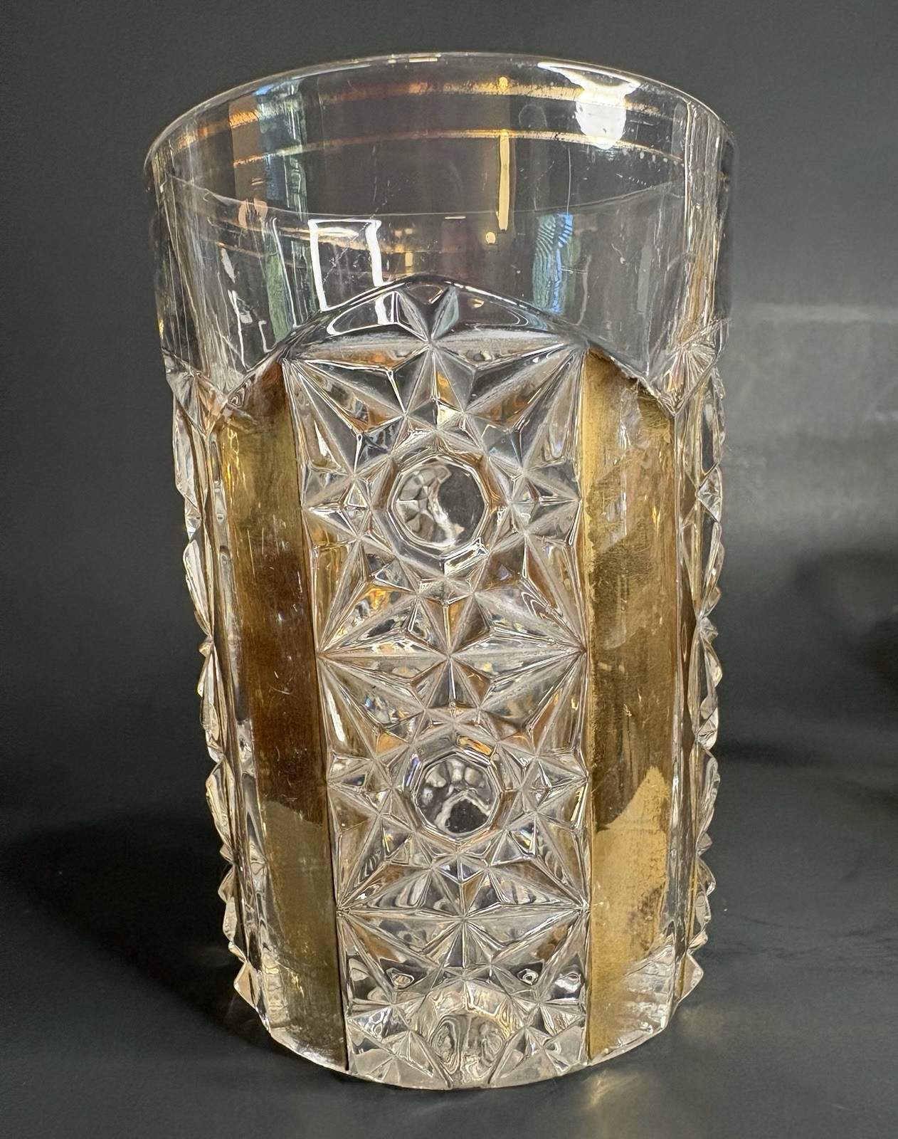 Antique EAPG Duncan Miller Clover #58 Pitcher & 4 Tumblers Set c1905 Glass