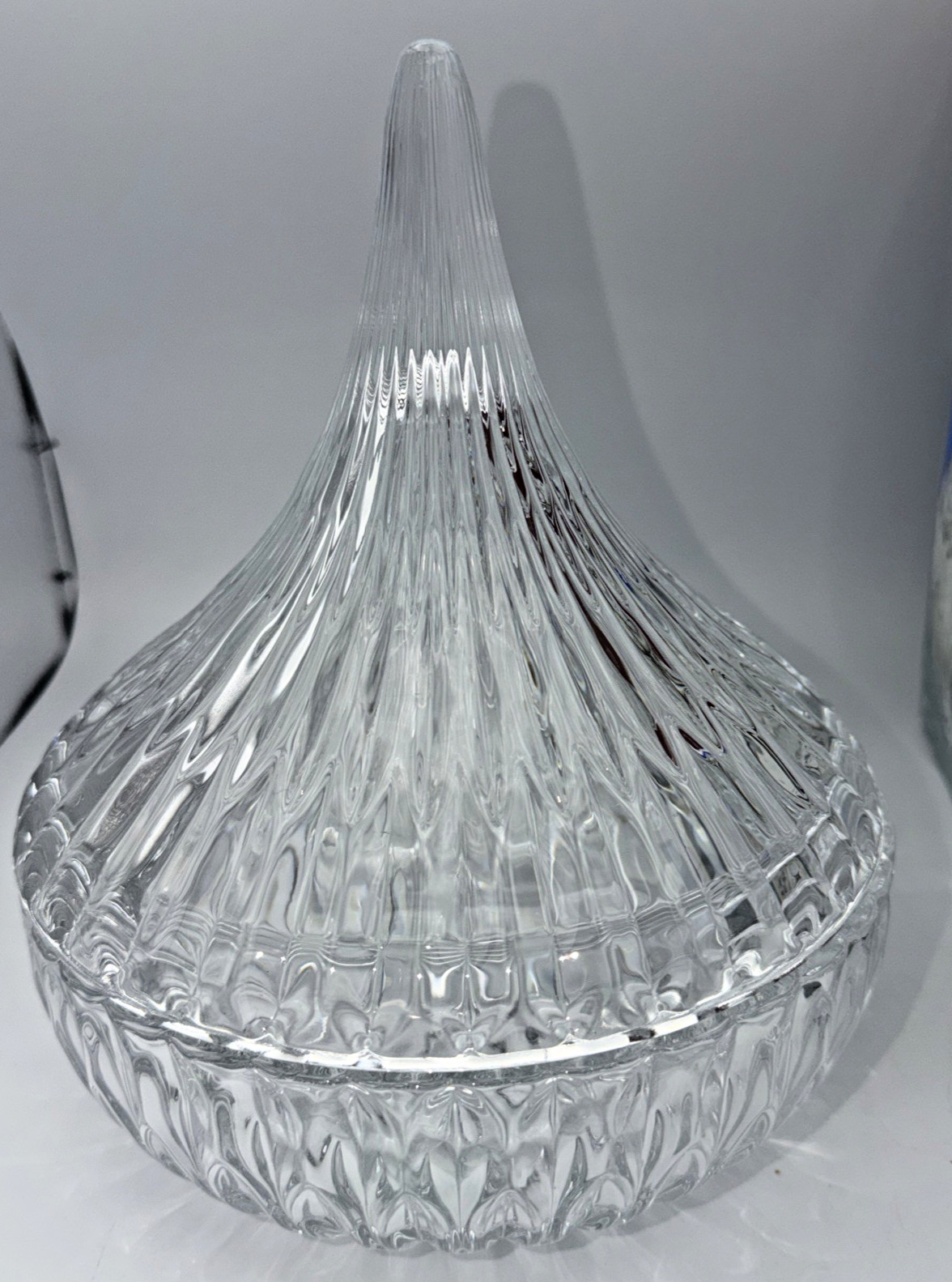 LARGE 9″ Hershey’s Kiss Crystal Covered Candy Dish Godinger Kisses Box HTF