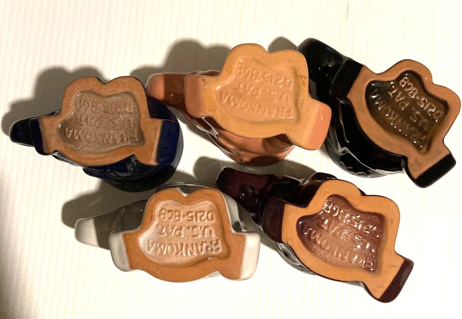Set Of 5 FRANKOMA Pottery GOP Elephant Mugs 1994, 1995, 1996, 1997, 2000.