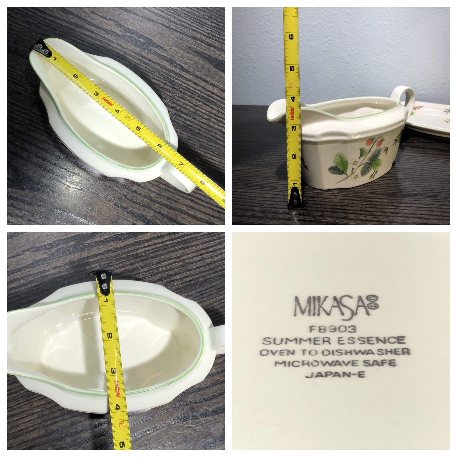 Mikasa New Port Summer Essence F8903 Gravy Boat & Under-plate Retired 1997