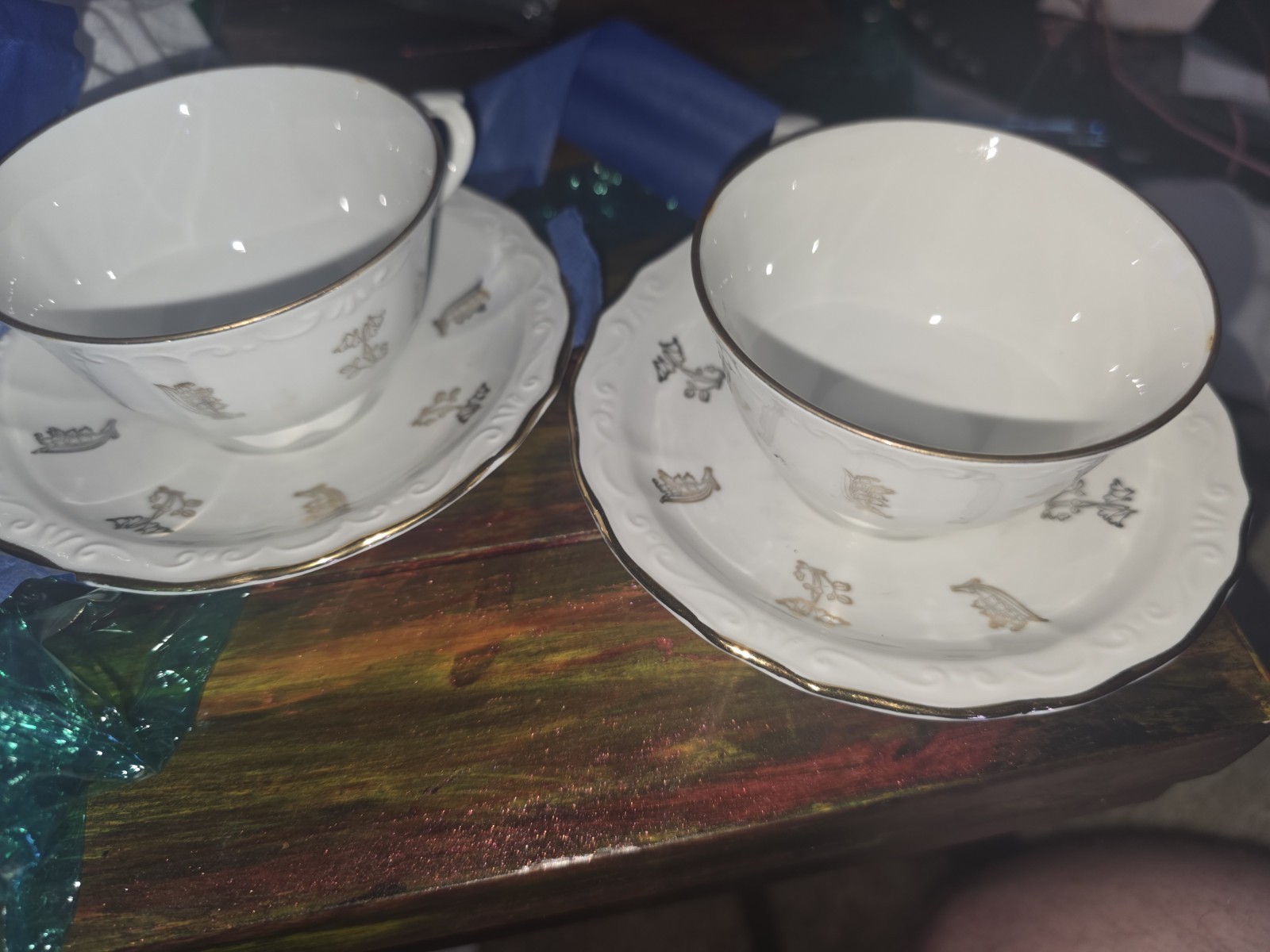Rorstrand Sweden 662 Vintage Tea Cups