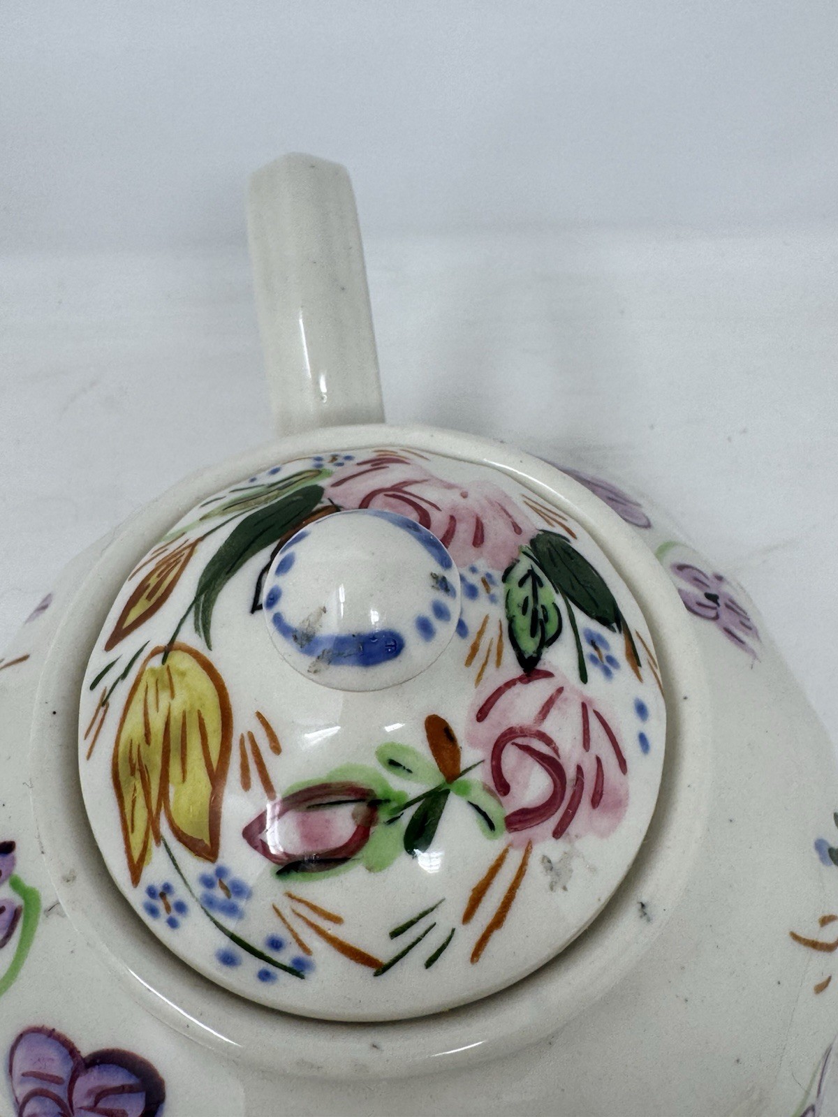 blue ridge southern pottery teapot hand painted VHTF RaRe made in usa vintage