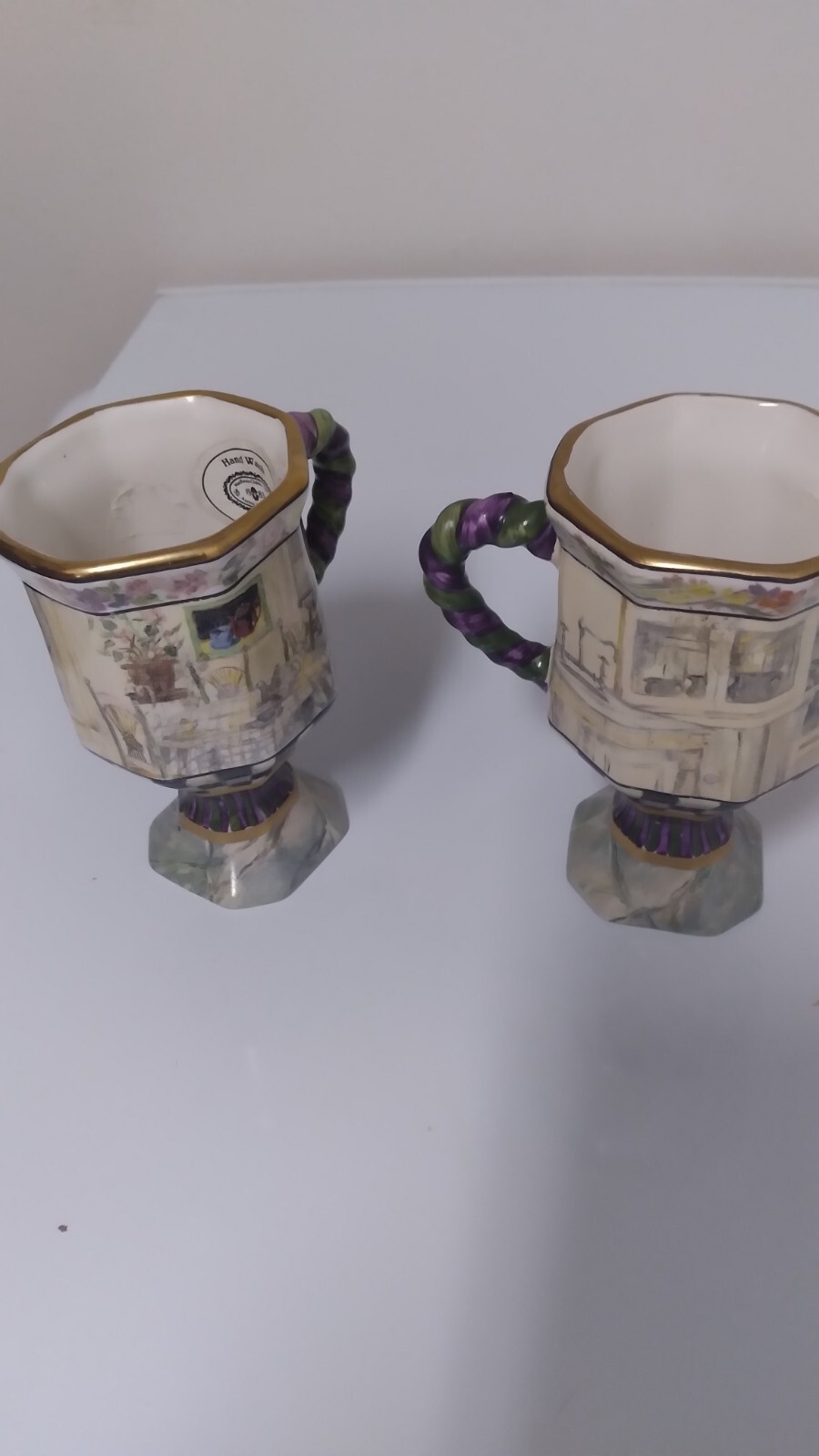 2 Mckenzie Childs Cups. Beautiful you Get Both Cups For Listed Price. Great Deal