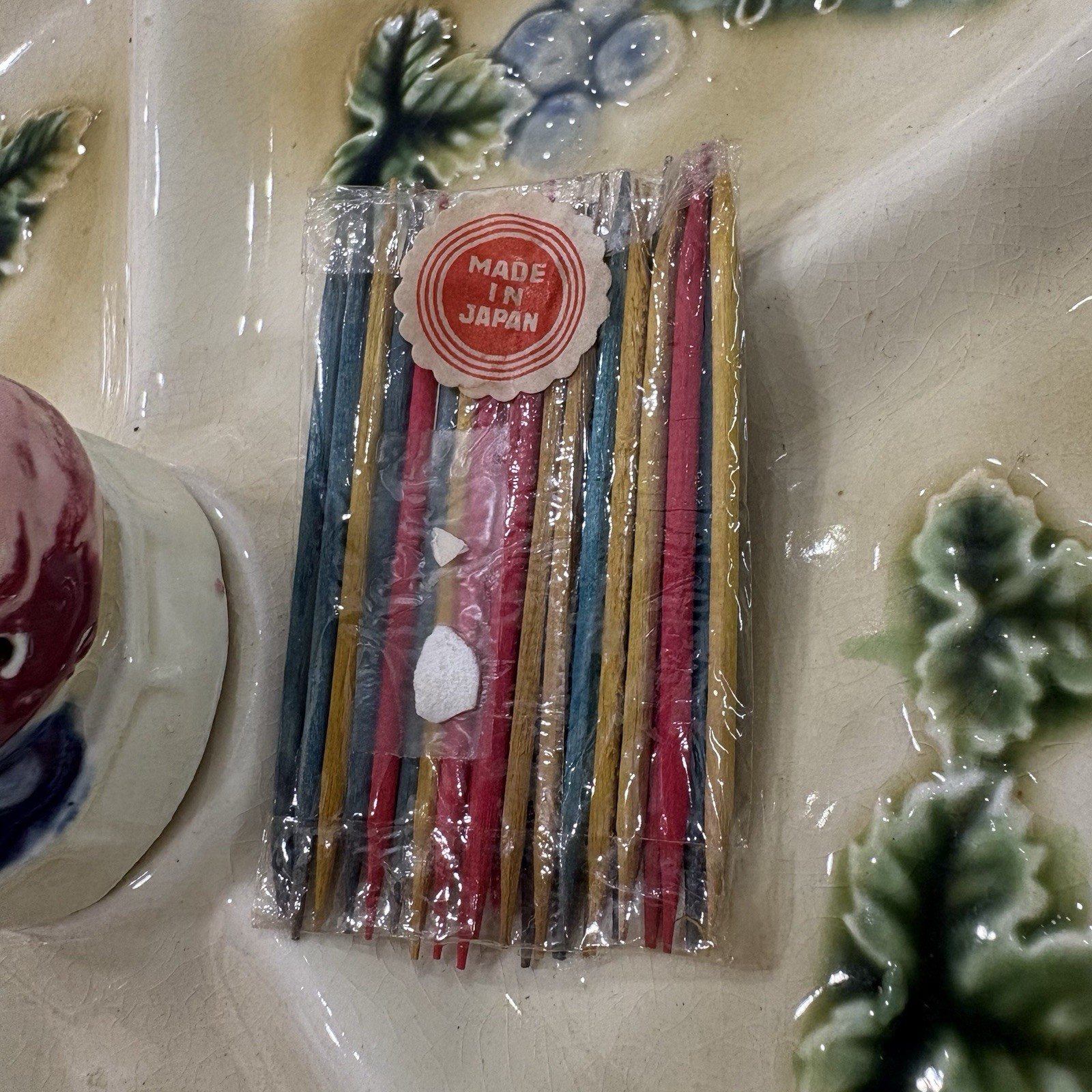 VTG Tilso Japan Relish Tray Toothpick Holder Divided Fruit Serving Dish 53/589