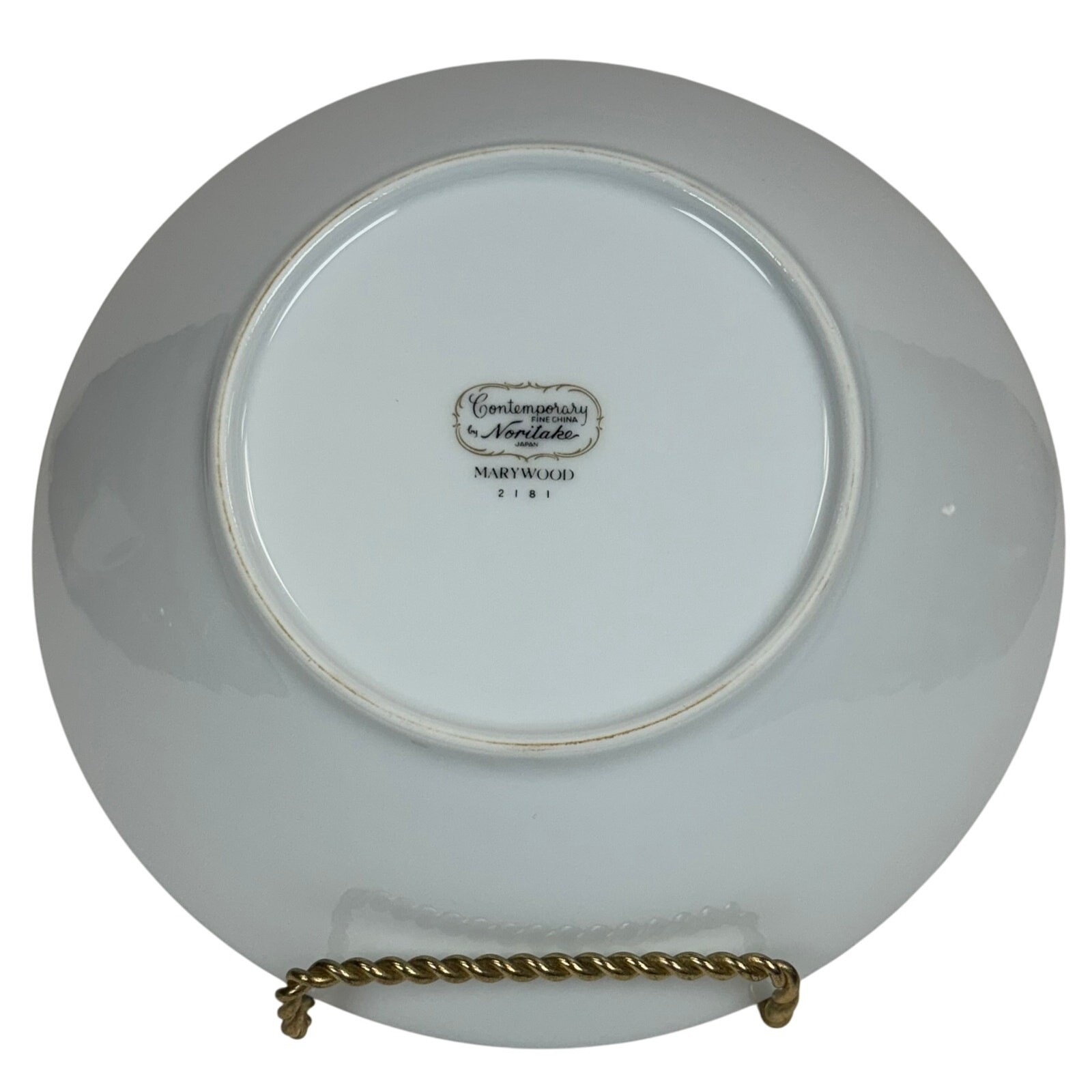 NORITAKE Marywood 2181 Soup Bowl 7-1/2″ Fine China Japan Platinum Trim