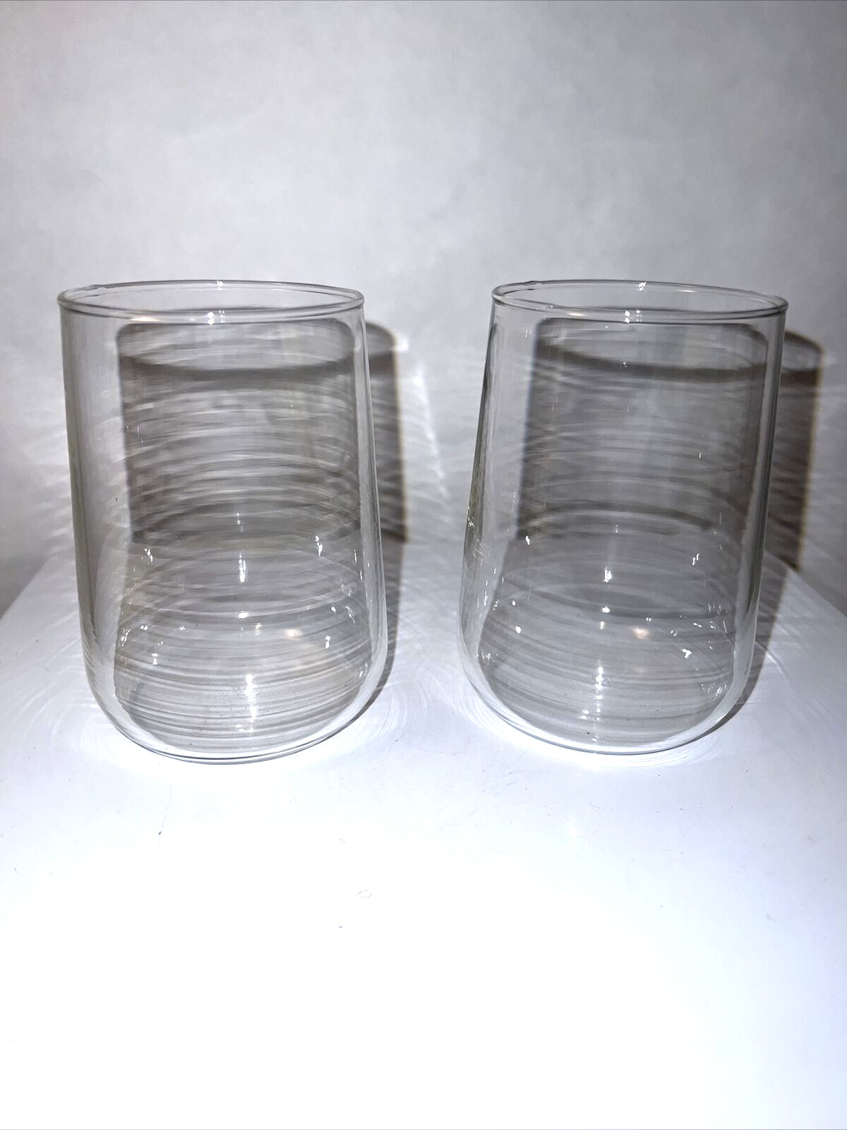 2 Vintage Corning Glas-Snap GLASSES ONLY 12 oz Hot Cold Beverages Glass Snap