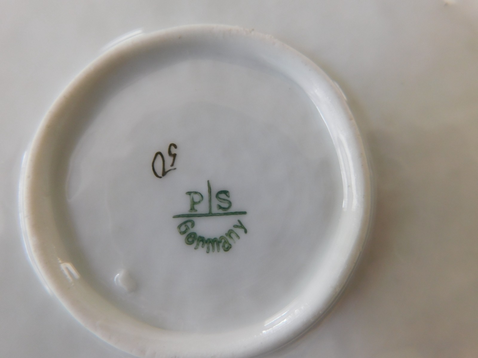 Gorgeous P S Germany Antique Bowl/Floral/ Trees/Ruffle Edges- Antique