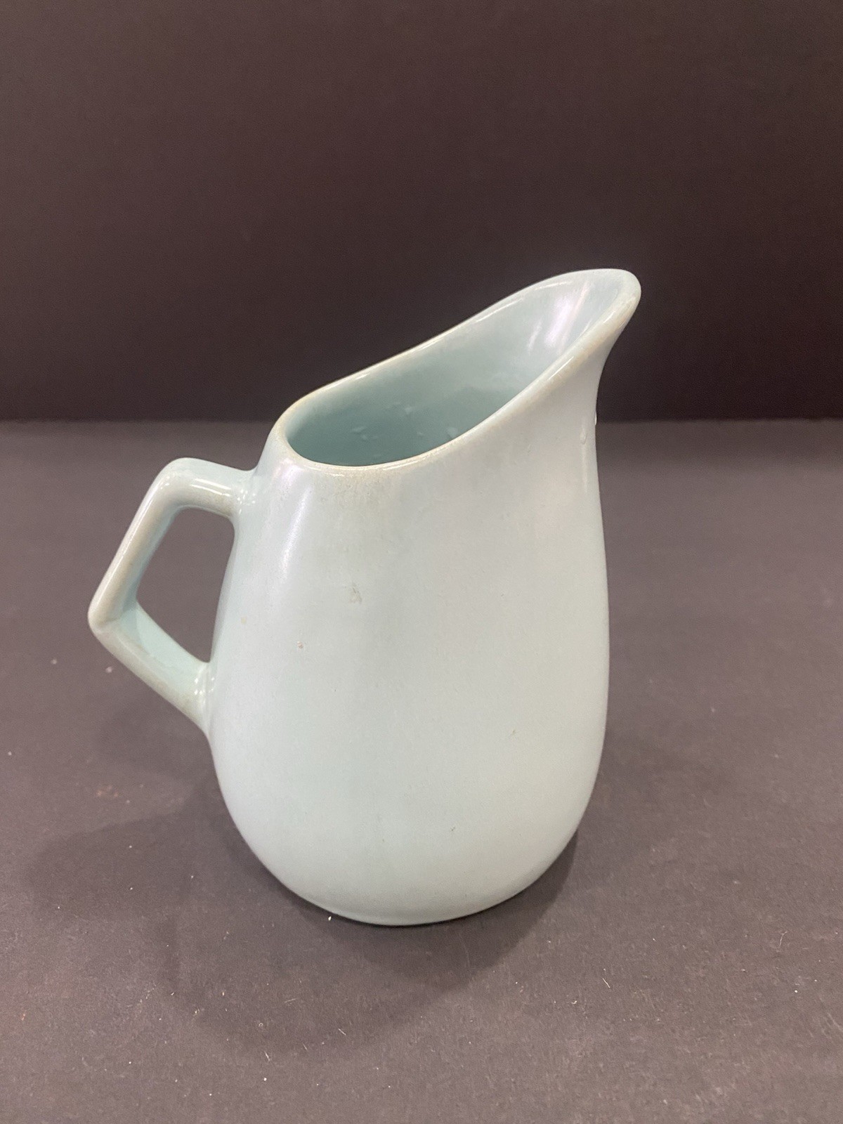 Vintage MCM La Solana Light Baby Blue Ceramic Creamer Pitcher 4.75” T – 10oz USA