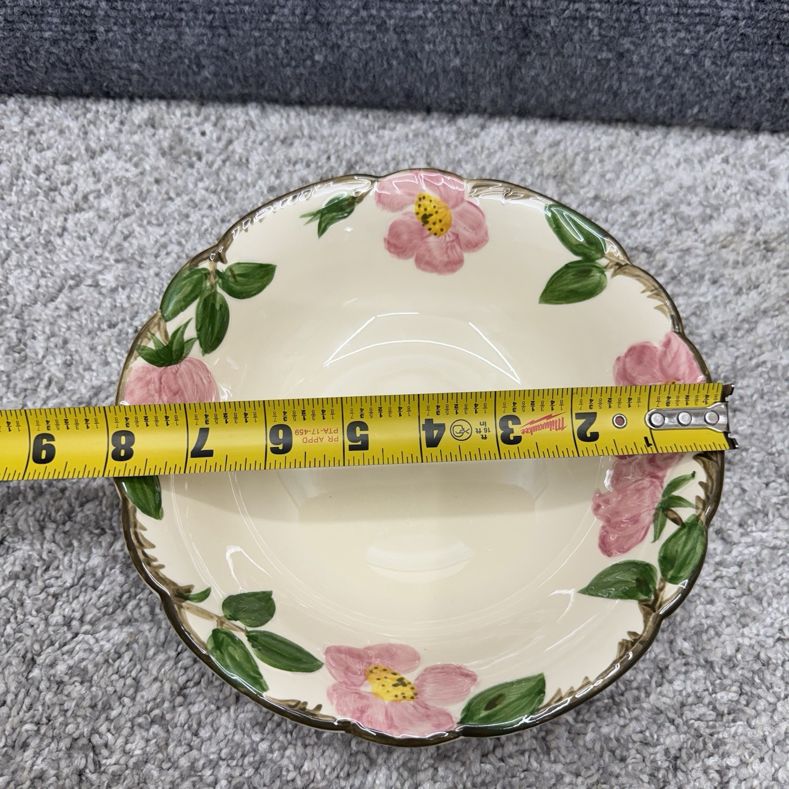 Vintage Franciscan Desert Rose Earthenware serving bowl 8″ USA California