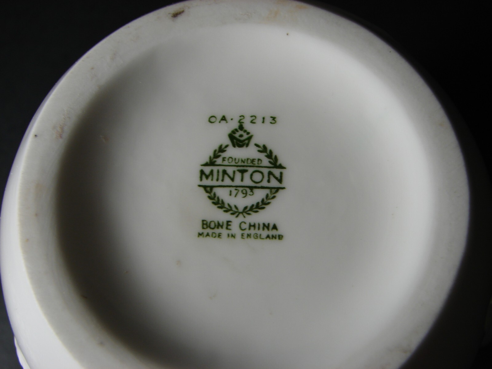Minton Bone China Pitcher White Embossed Harvest Scene Vintage England 1940s