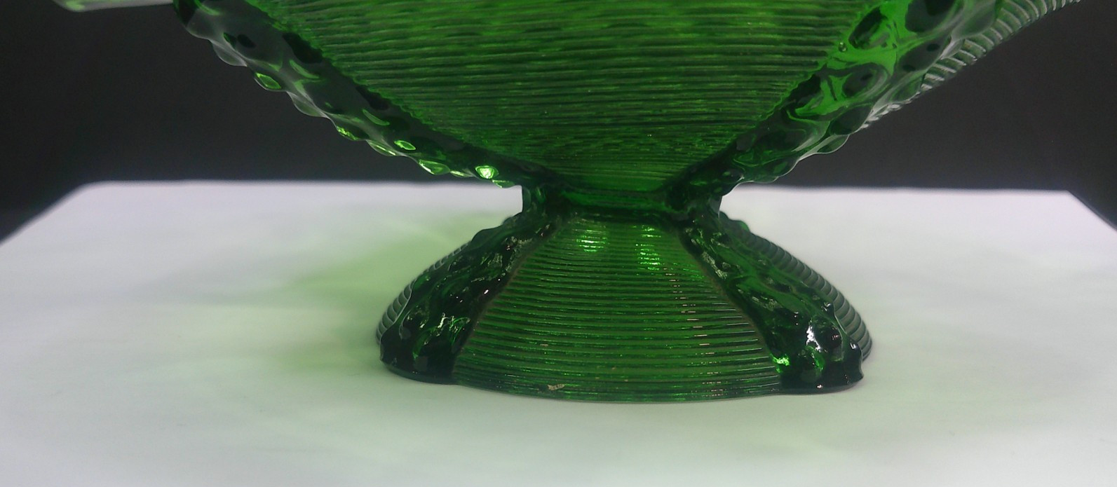Northwood Glass, Button Panels, Emerald Green, Bowl, EAPG, c 1899, USA, VgCd