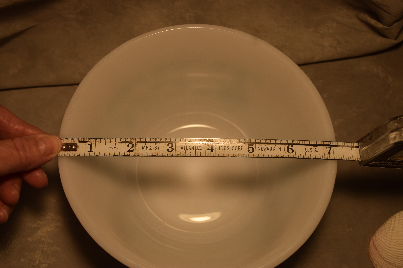 Federal Glass Mixing Bowl. Heat Proof, Homestead/Scandinavian Pattern