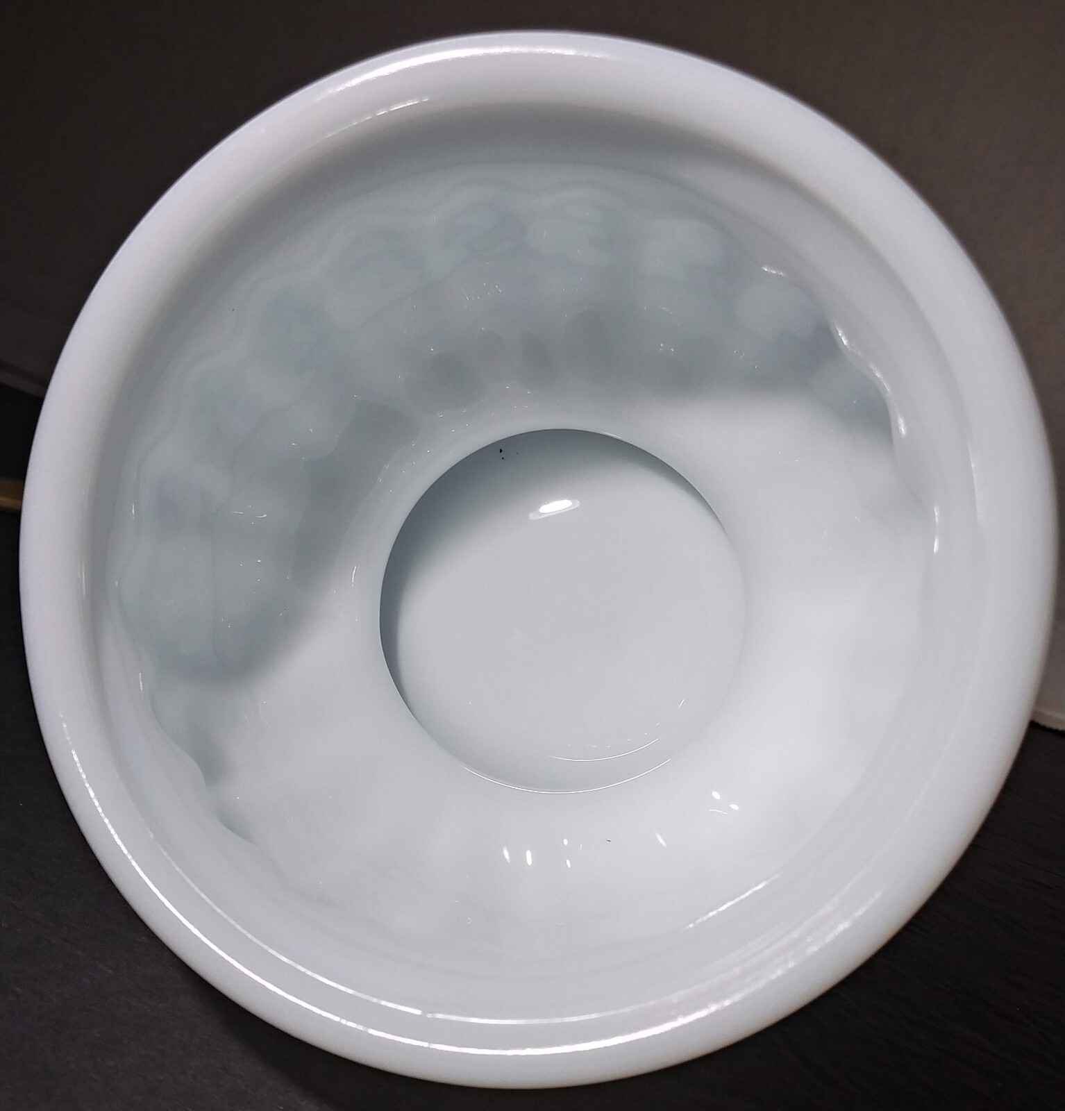Vintage RANDALL White Milk Glass Flower Vase PLANTER Bowl FEATHER WHEAT Pattern