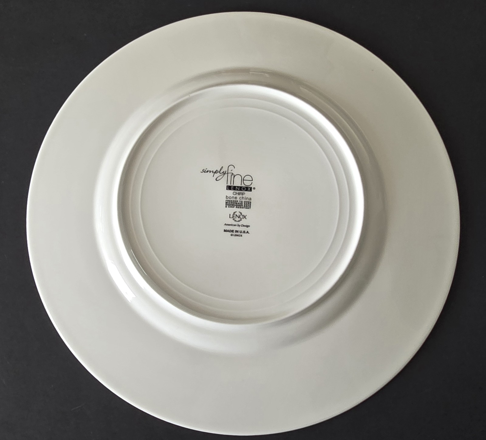 Lenox Chirp Large Dinner Plates (2) Turquoise Teal Floral Fine Bone China 11 in.