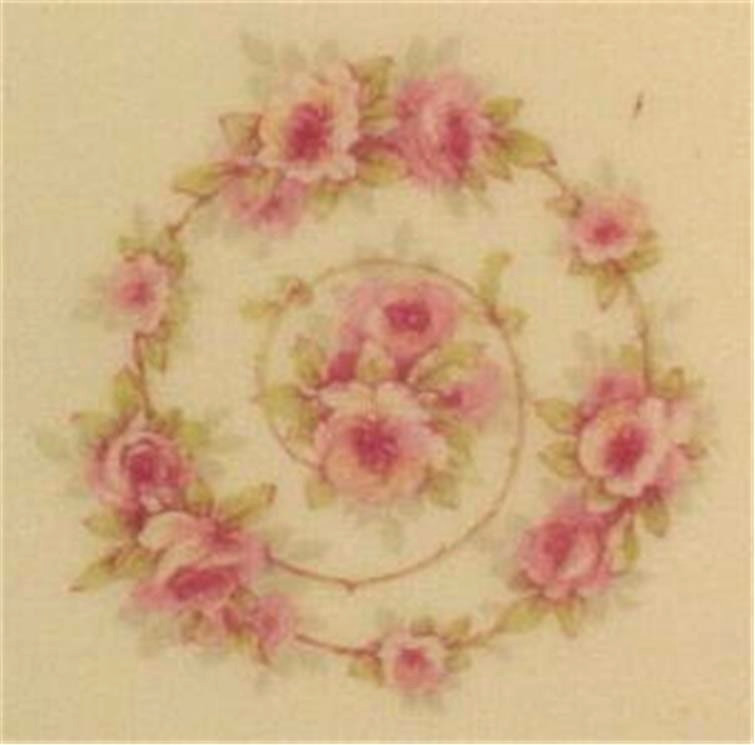 Theodore Haviland Salad Plate Limoges Pink Rose Garland White Porcelain Antique