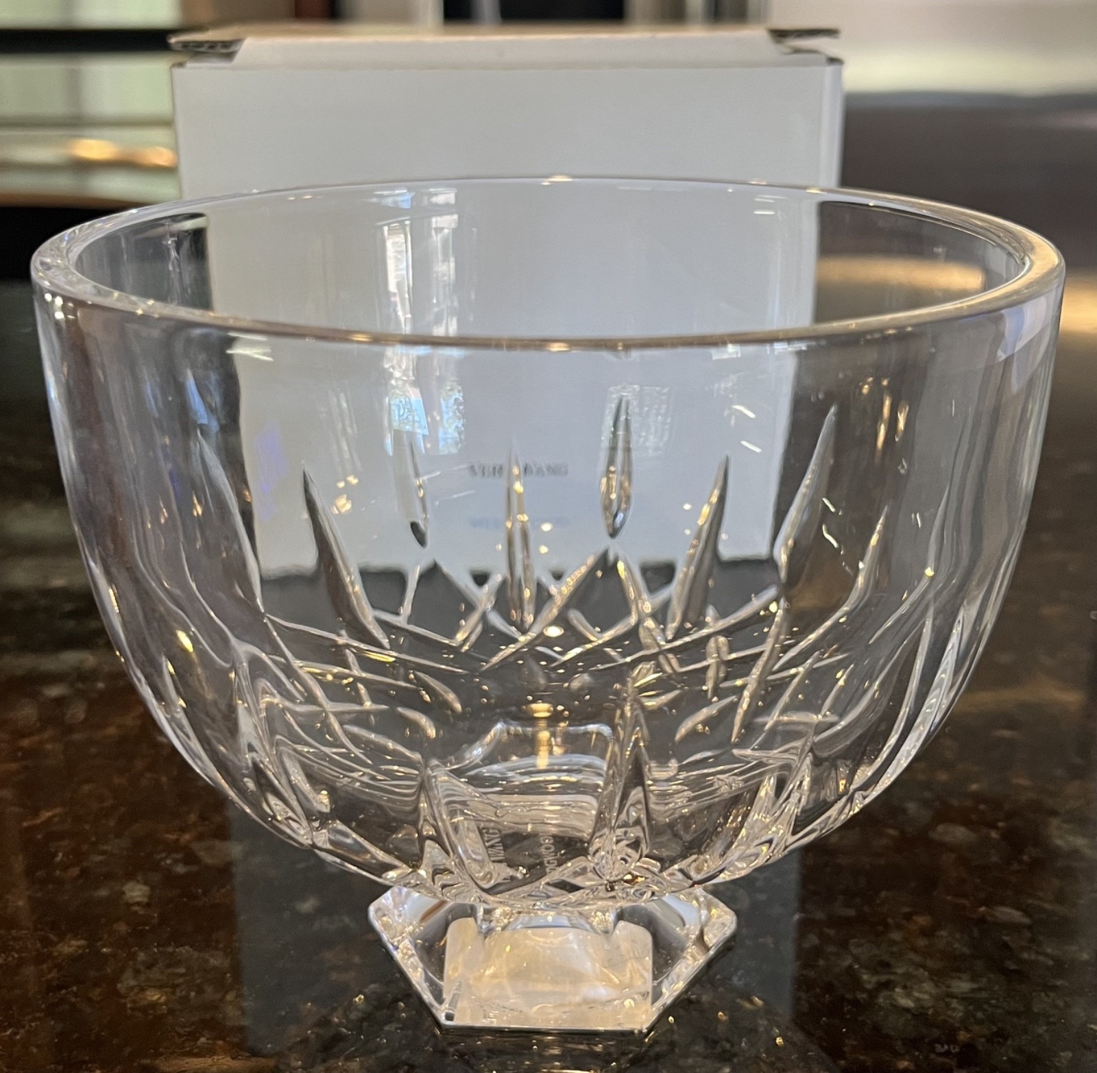Vera Wang Fidelity 6″ Footed Crystal Bowl Wedgwood Leaded Crystal – Germany