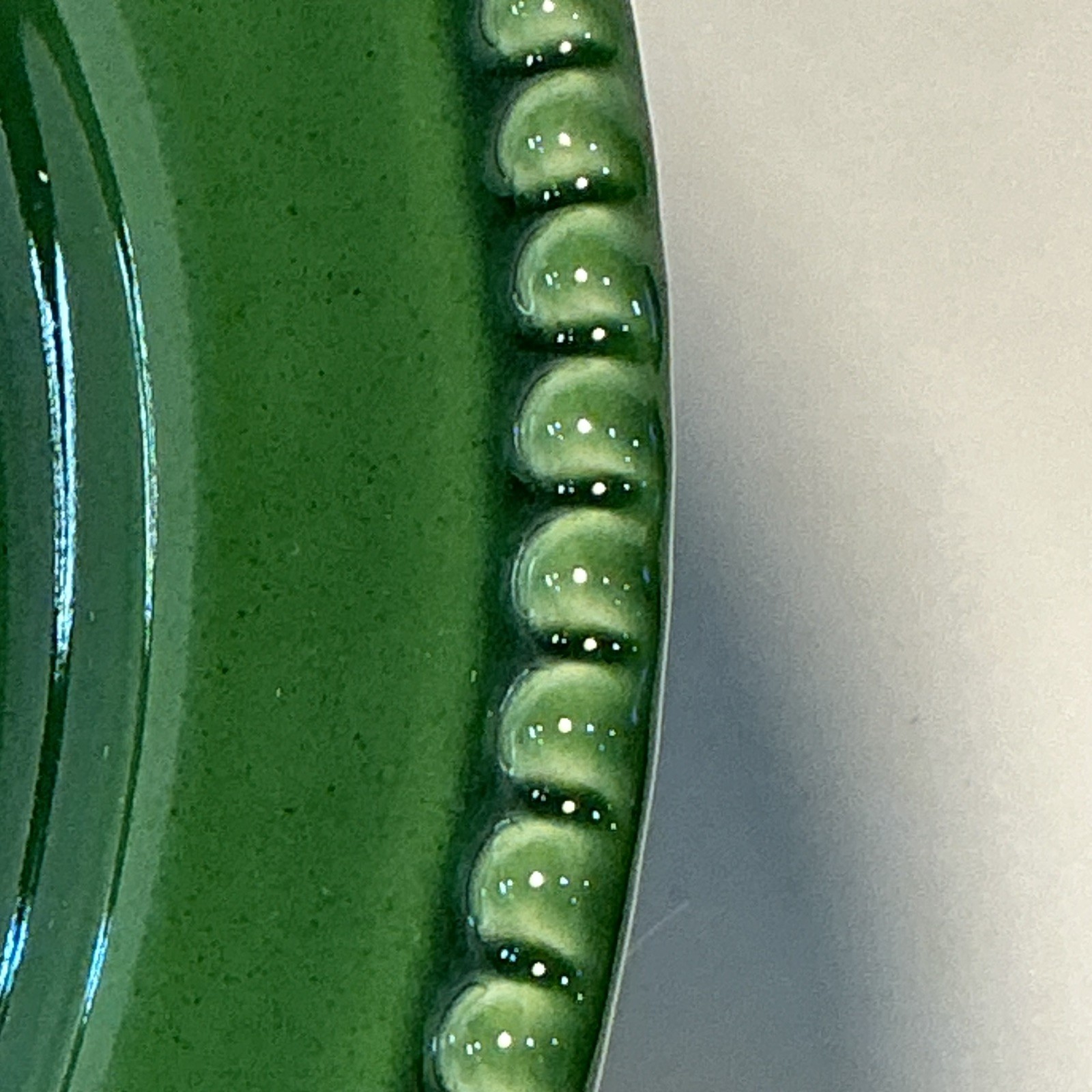 Matceramica Stoneware Portugal Dark Green Beaded Edge 9″ Salad plate