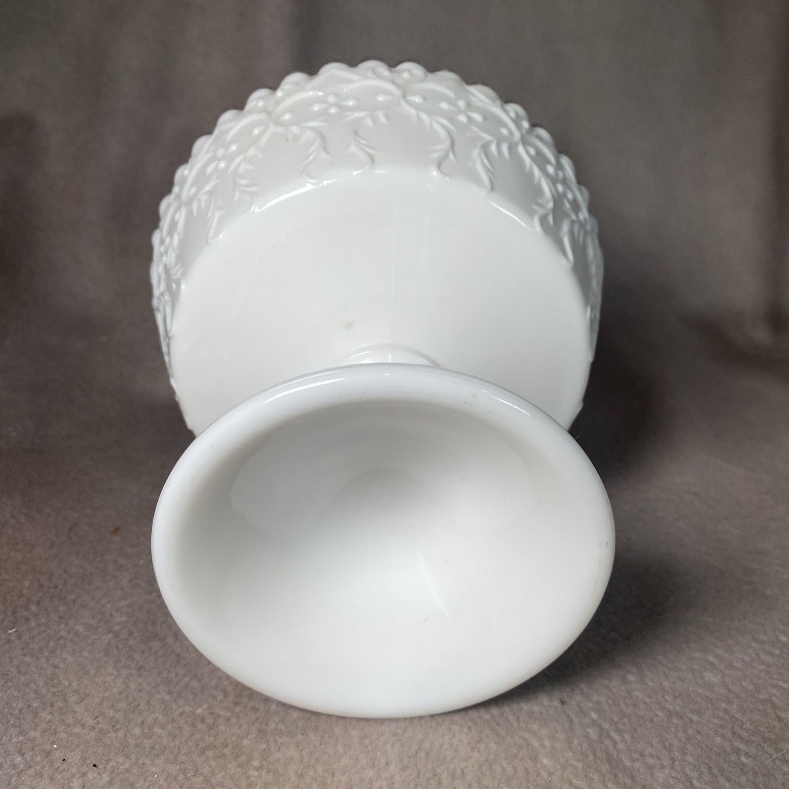 Fenton Milk Glass Silver Crest Spanish Lace Pedestal Candy Server w/ Lid