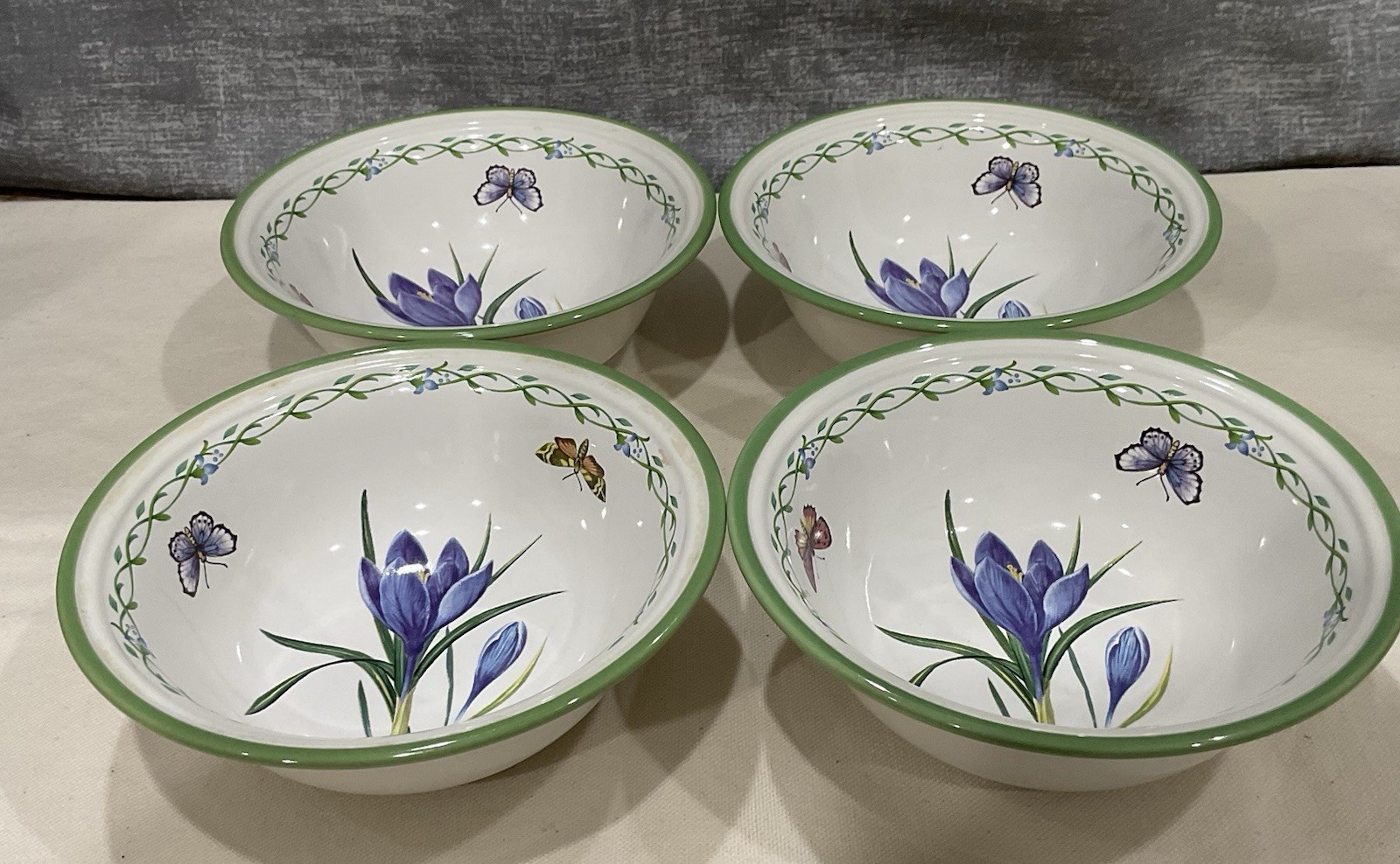 Set of 4 Studio Nova Garden Bloom Y2372 Fruit/Desert/Sauce Bowls 5 1/2″