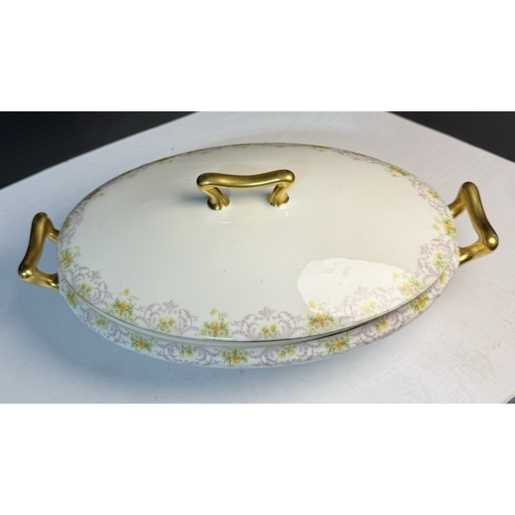 ATQ Limoges Elite Works Bawo & Dotter BWD647 Oval Covered Vegetable Server 12″