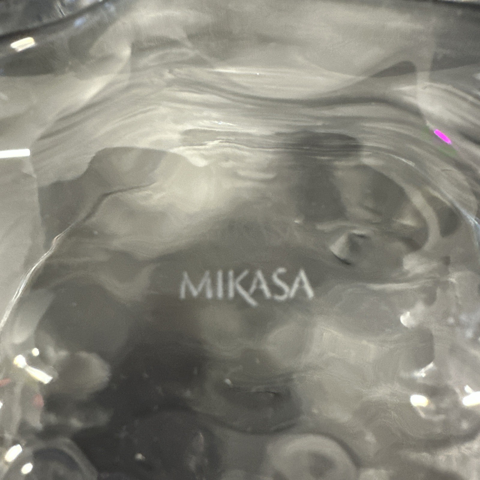 Mikasa Crystal Serving Bowl Pebblestone MCM Elegant Dining Serve Ware