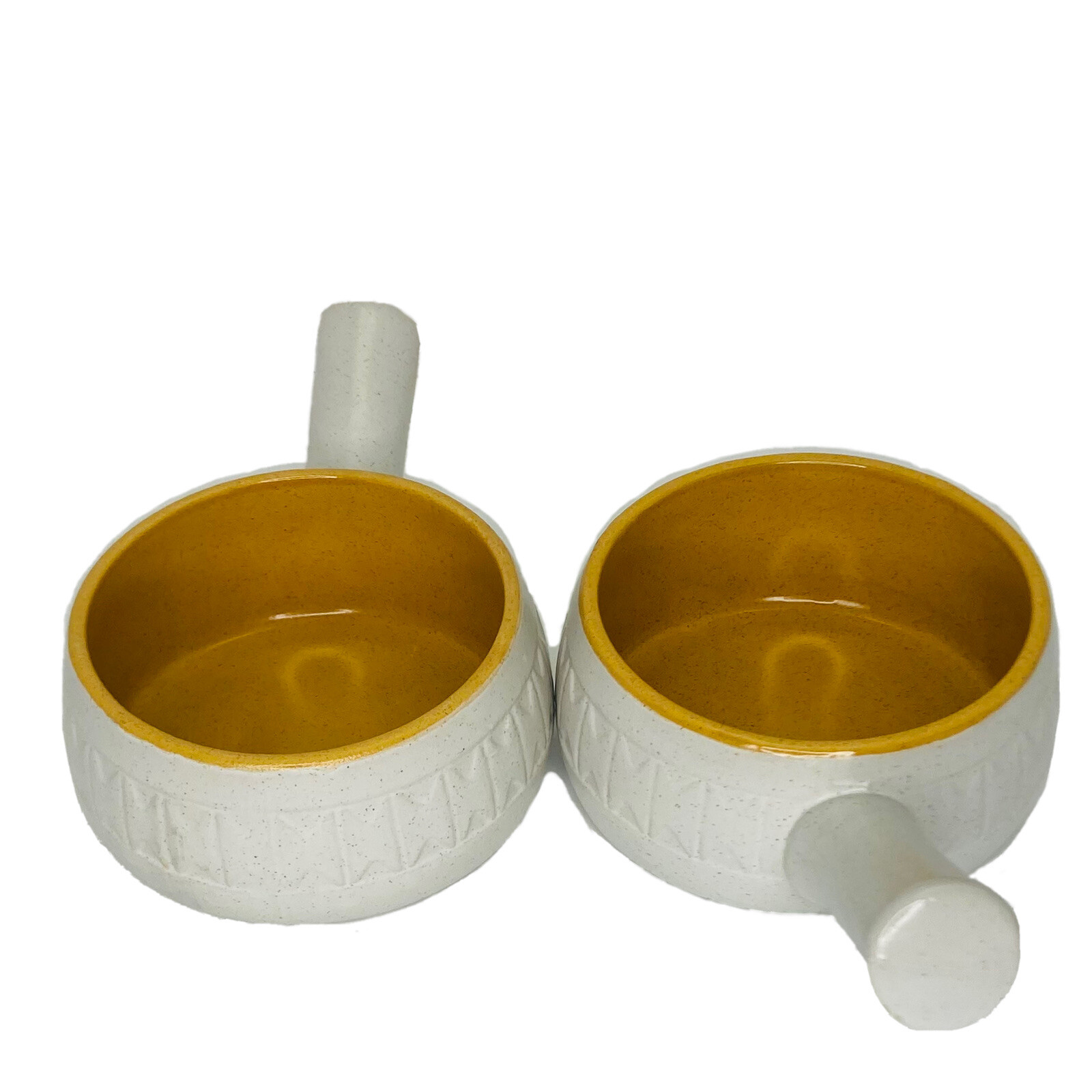 Ironstone Oven Proof Bean Pots Soup Mugs w/Handles MI Japan