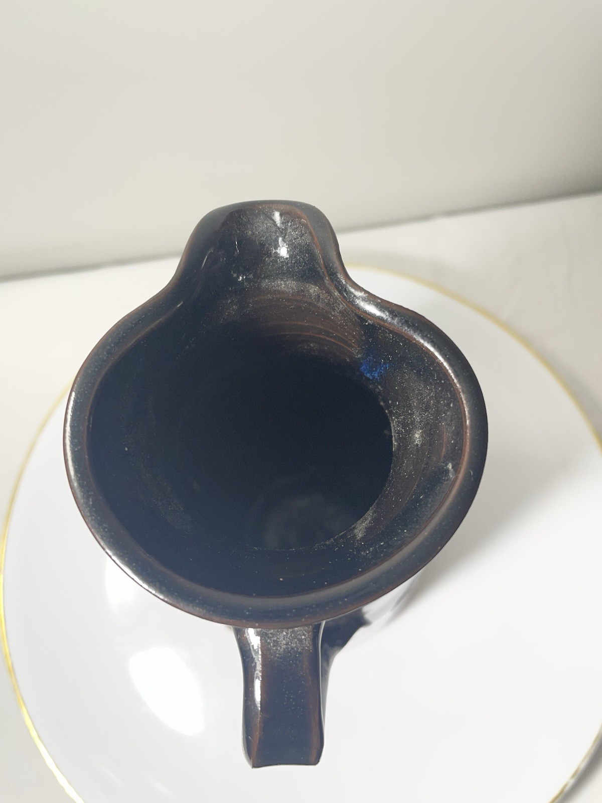 Redware Art Pottery Pitcher Vase Signed SE Abstract Mashiko Style