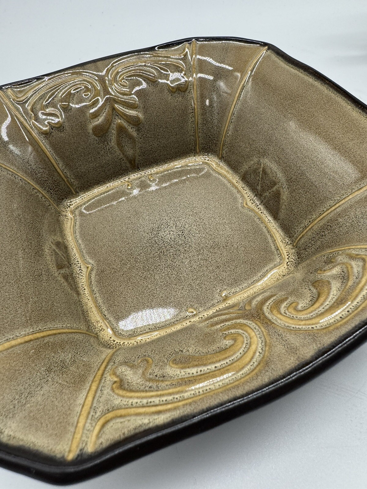 Reba Harmony For The Home Victorian Scroll Honey Square Cereal Bowl Replacement