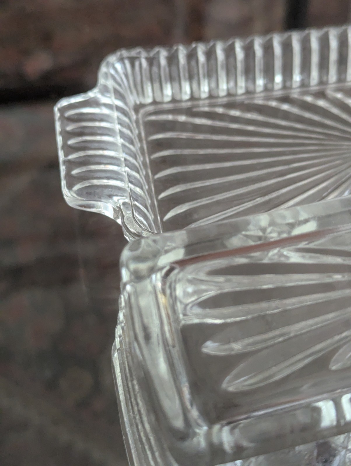 Vintage Federal Glass Windsor Butter Dish With Lid Early 1970s Serving Piece
