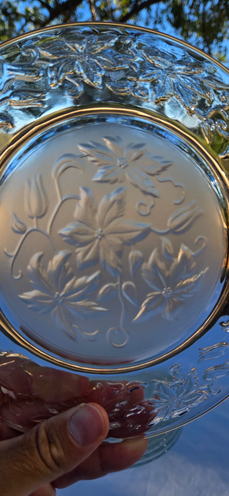 Set of 8x Princess House Fantasia Frosted Glass Crystal 8″ Dessert Salad Plates
