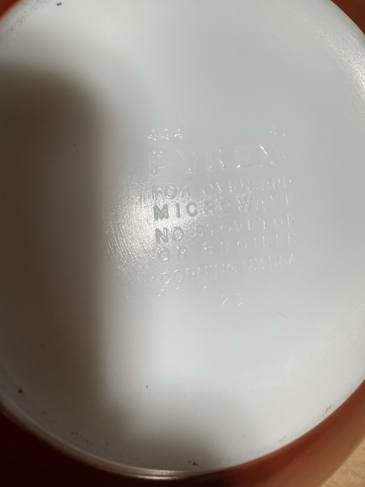 🔥VTG Pyrex XL Autumn Harvest 444 Cinderella Mixing Bowl Wheat Rust Orange 4 Qt