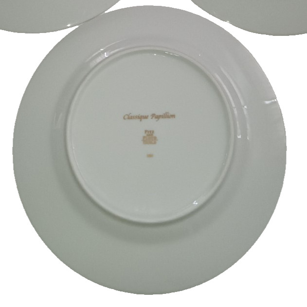 Vtg FITZ & FLOYD Guild Classique Papillion SALAD Plate Ribbed Butterfly 7.75″