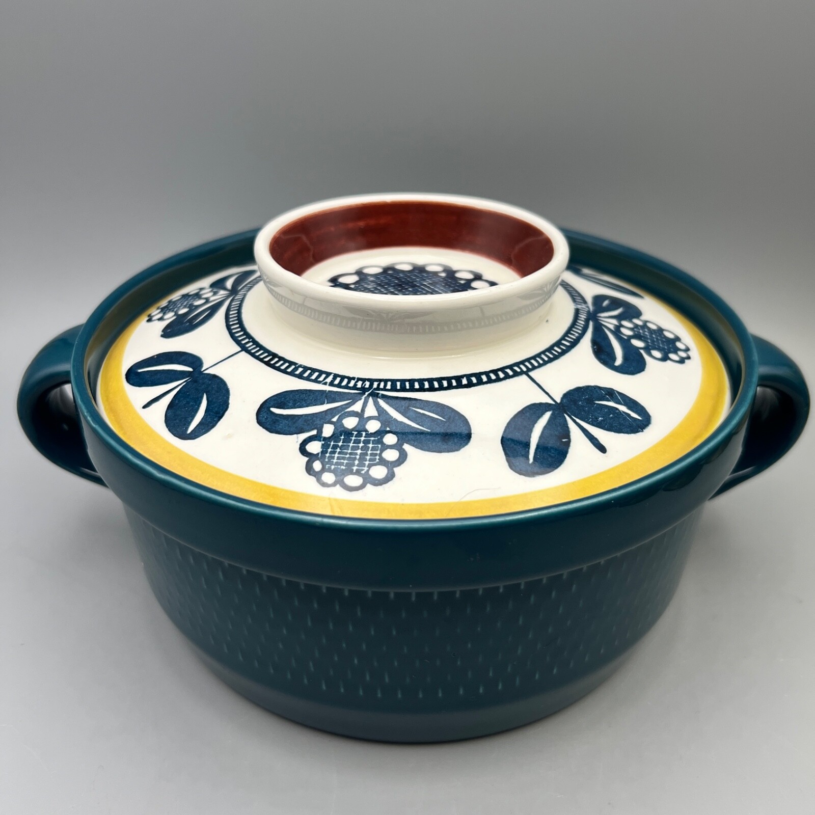 MCM “Kon-Tiki” Covered Casserole Dish by Stavangerflint Norway 1964 Scandinavian