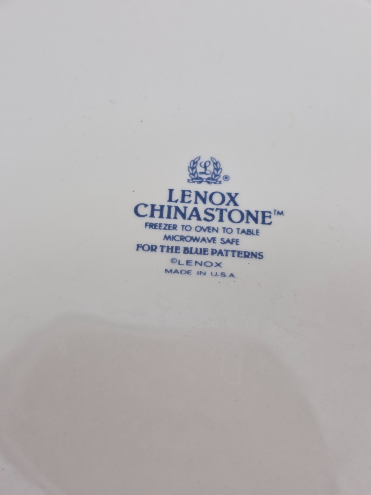 Lenox Chinastone For The Blue Patterns Covered Casserole Dish w Lid USA