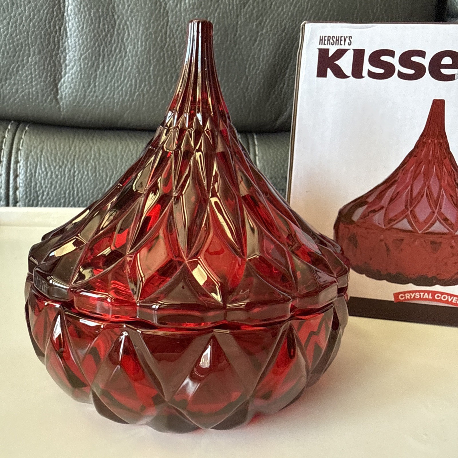 Hershey’s Kisses Shannon Godinger Crystal Red Covered Candy Dish