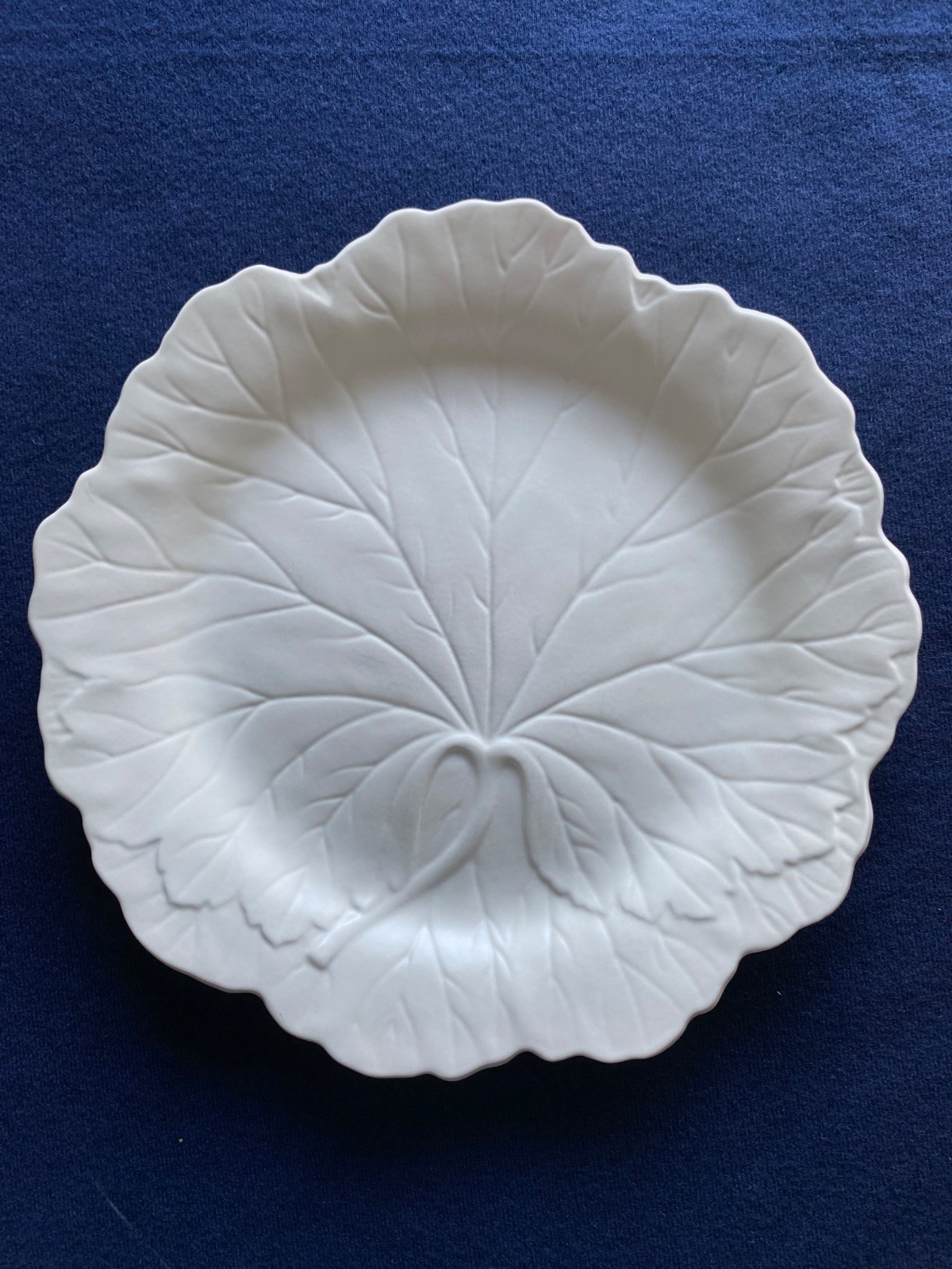 WEDGWOOD Etruria Barlaston LEAF Salad Plates SET OF 11 Matte White