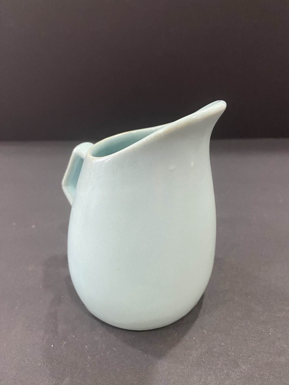 Vintage MCM La Solana Light Baby Blue Ceramic Creamer Pitcher 4.75” T – 10oz USA
