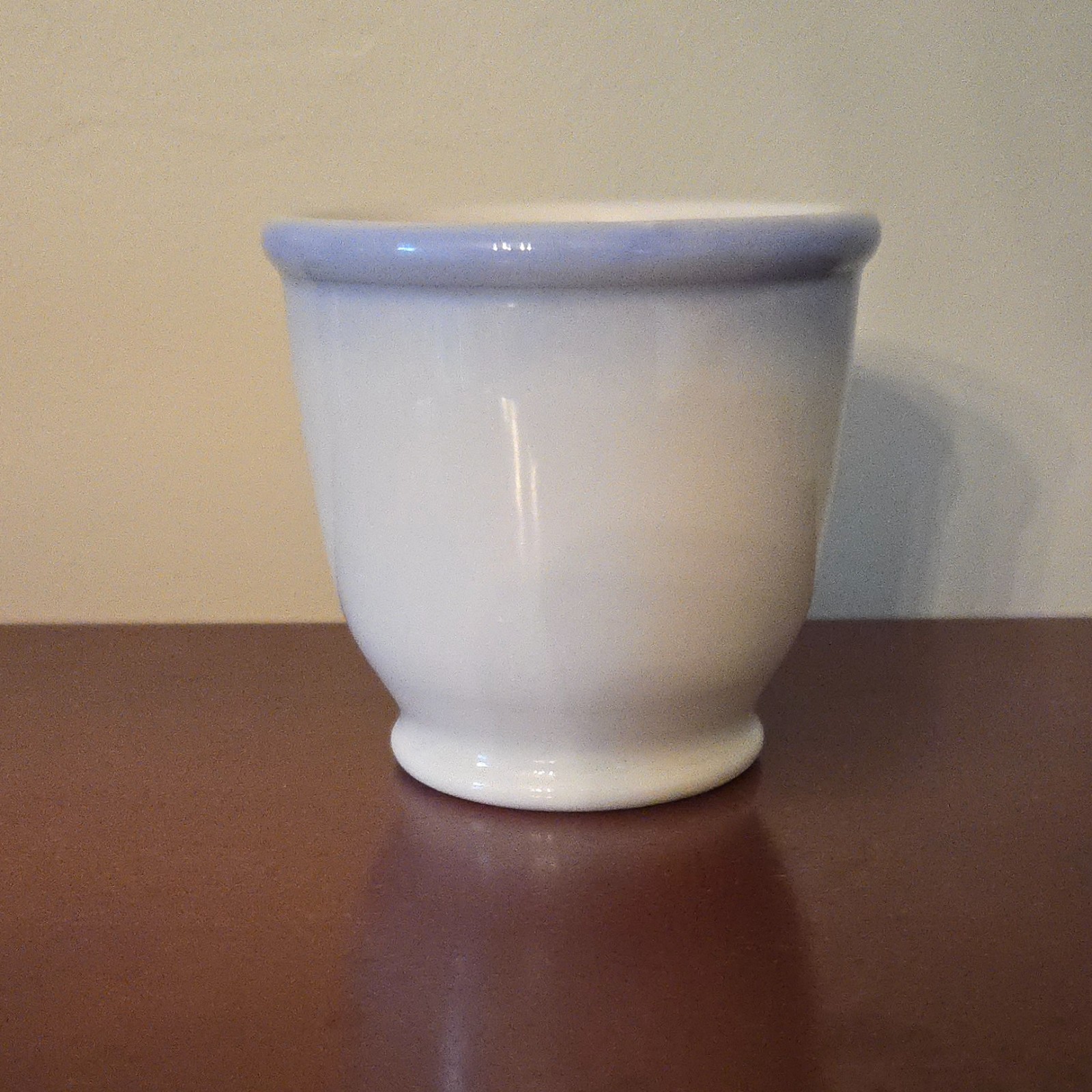 Vintage Jackson China Restaurant Ware Airbrushed Custard Cup Blue Fish Design