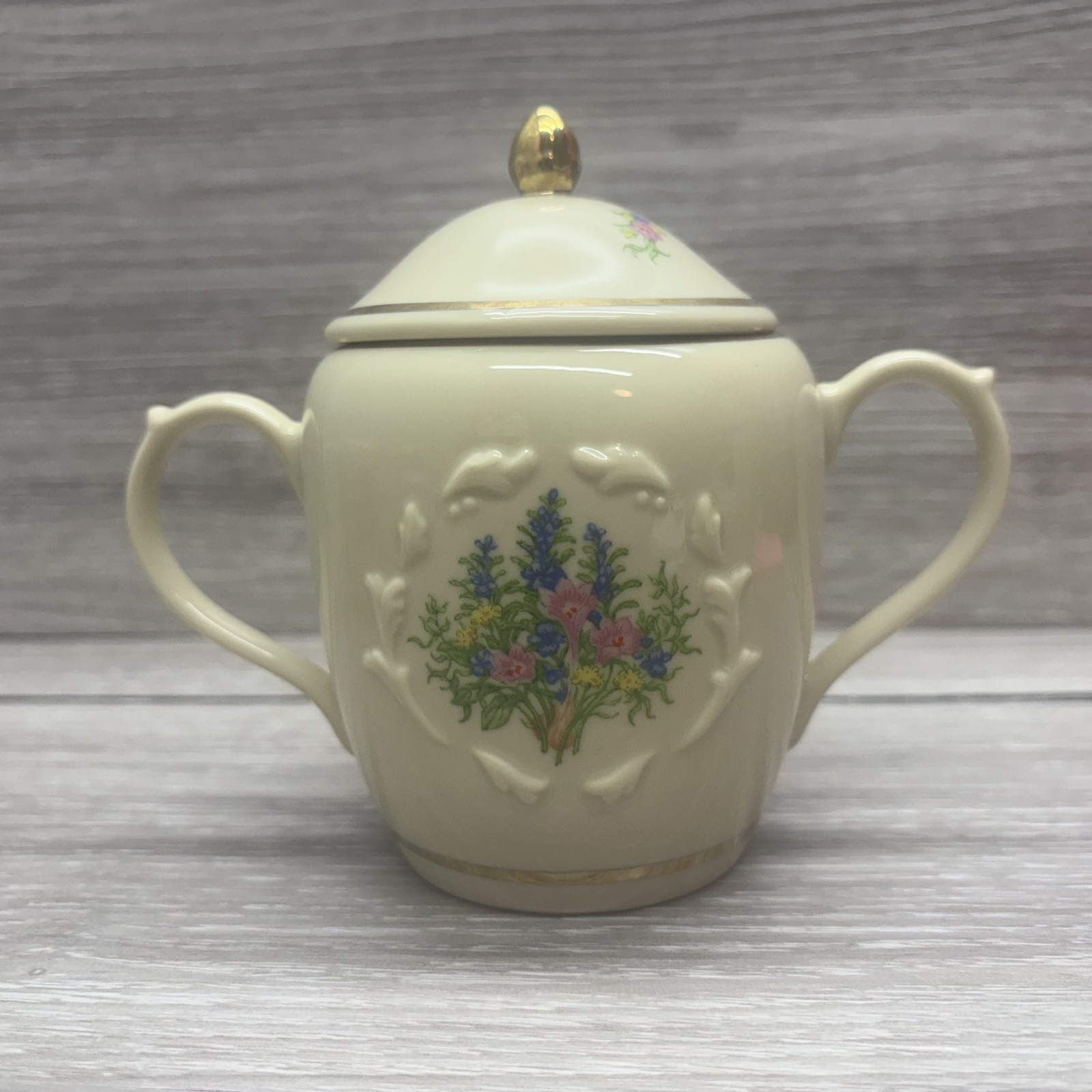 1995 Lenox Spice Garden Creamer & Sugar Bowl with Lid Y0011