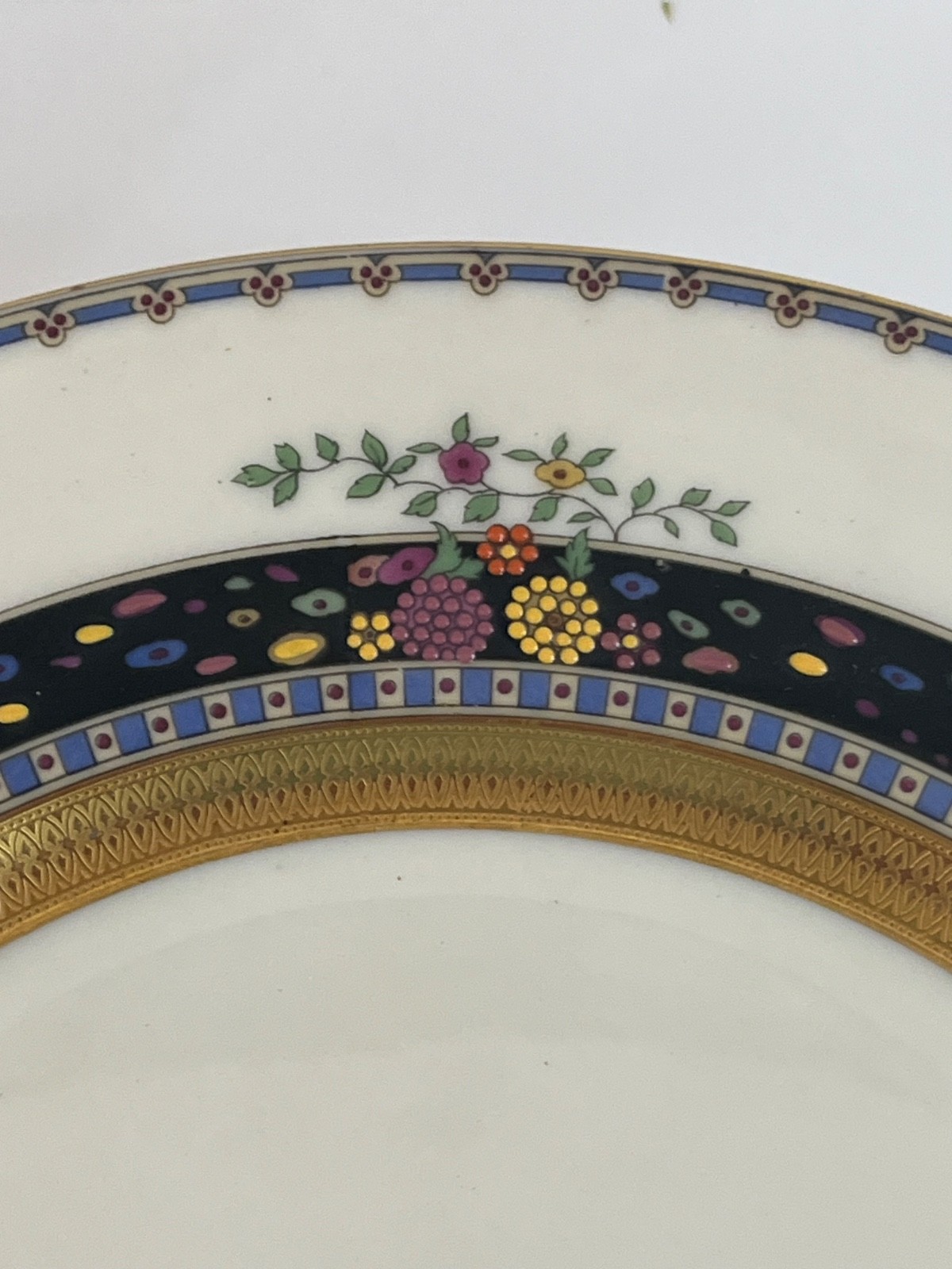 11 Lenox X-54 1830/X-54 Enamel & Gold Encrusted Service Buffet Dinner Plates