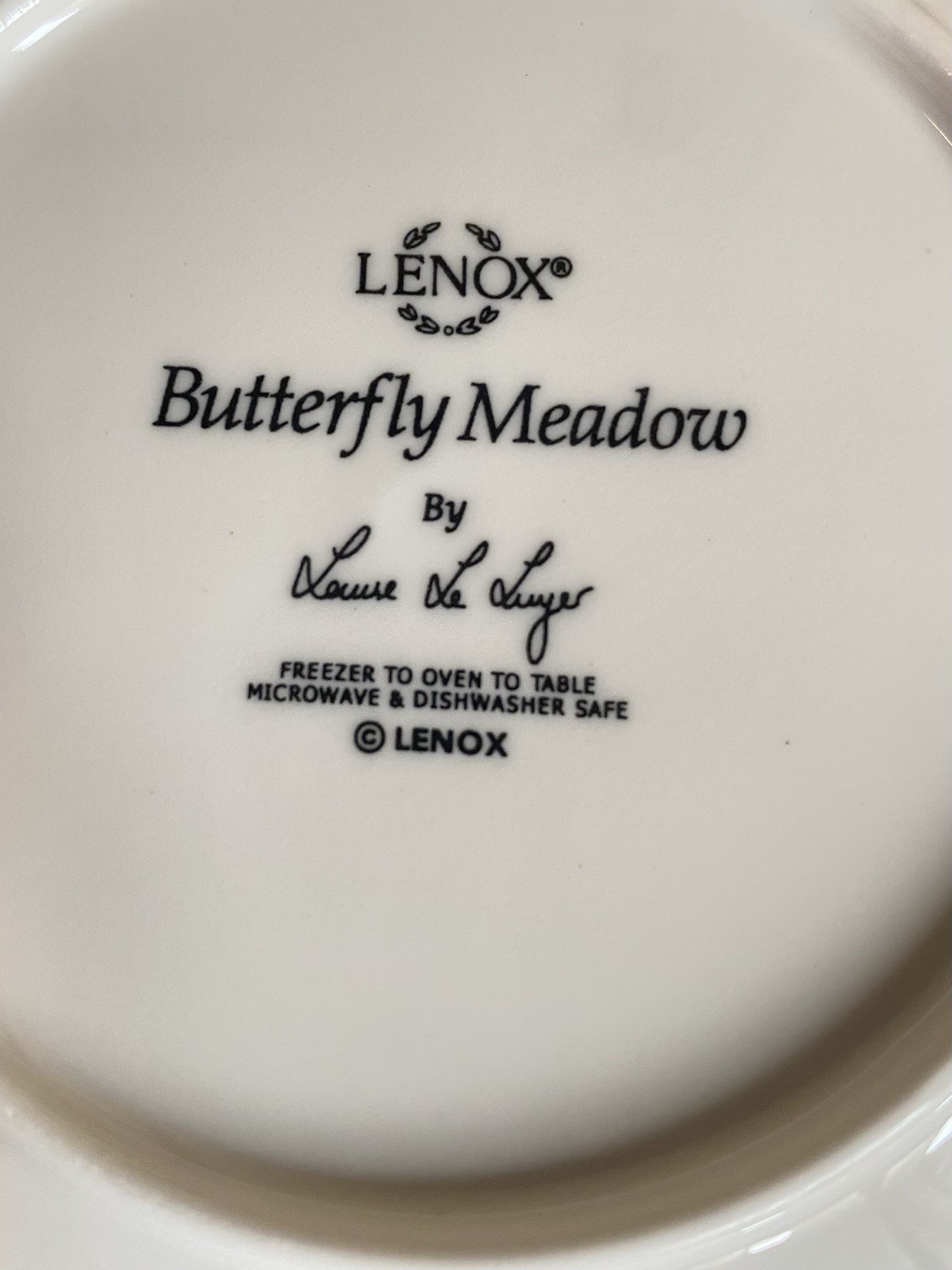 4 Vintage Lenox Butterfly Meadow Lily Flower Dragonfly Party Plate Set 1999 6.5”