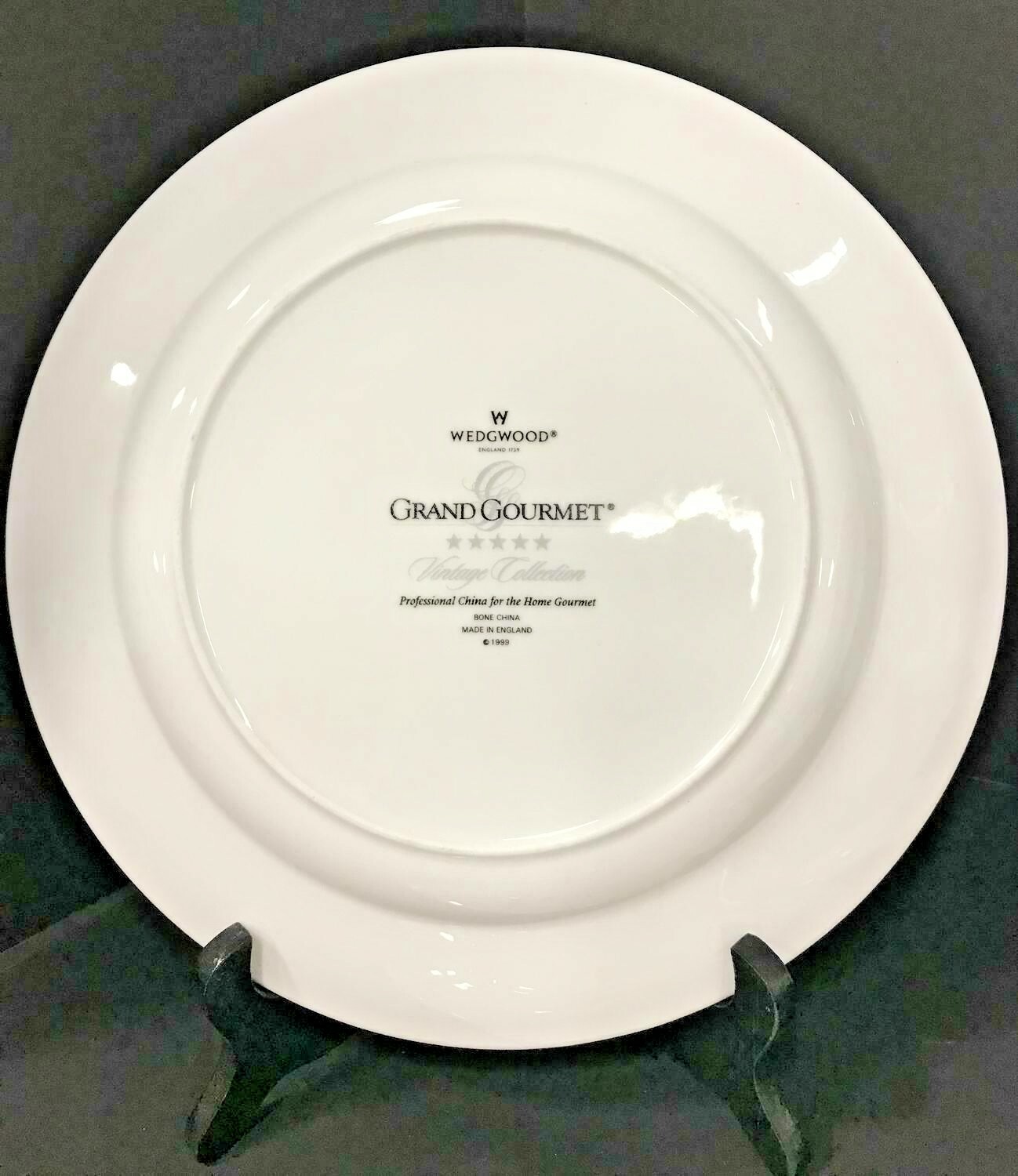 Wedgwood Grand Gourmet Sterling Vineyards Merlot 1998 Accent Plate New – Rare