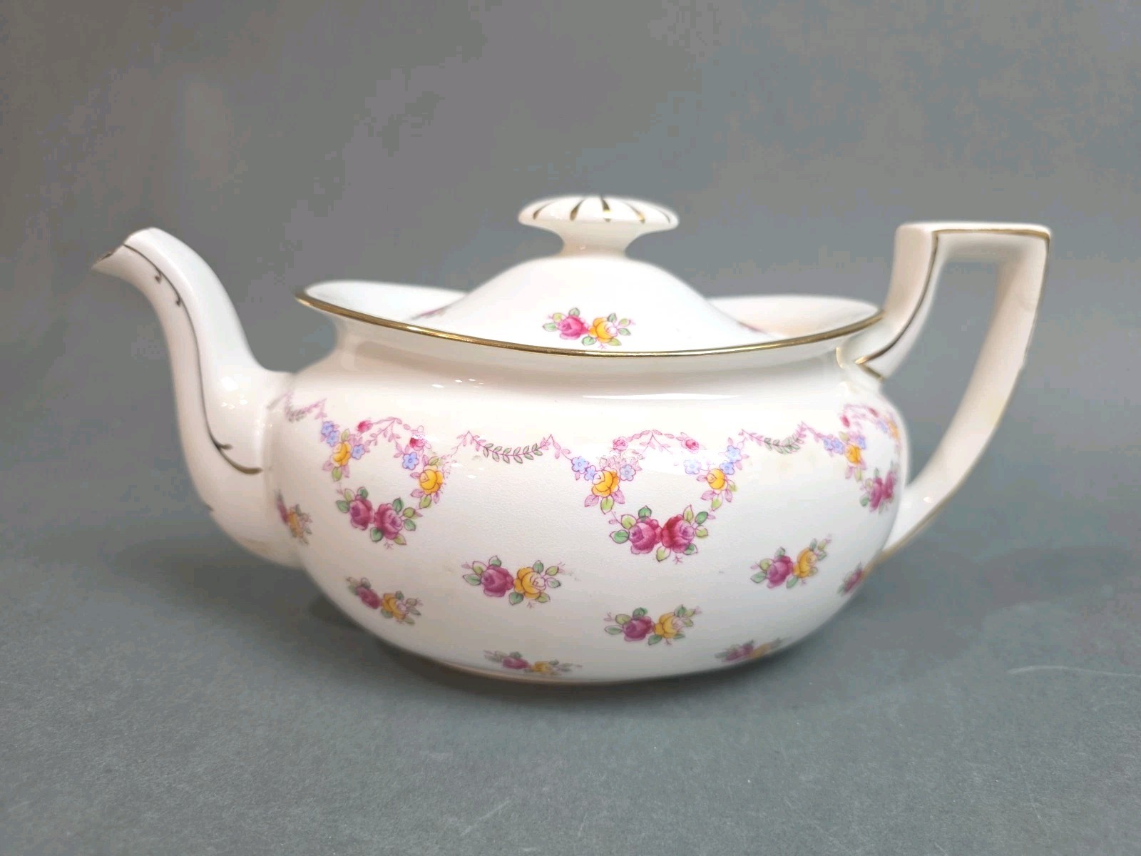 Vintage Royal Stafford Rose Garland Teapot Made in UK