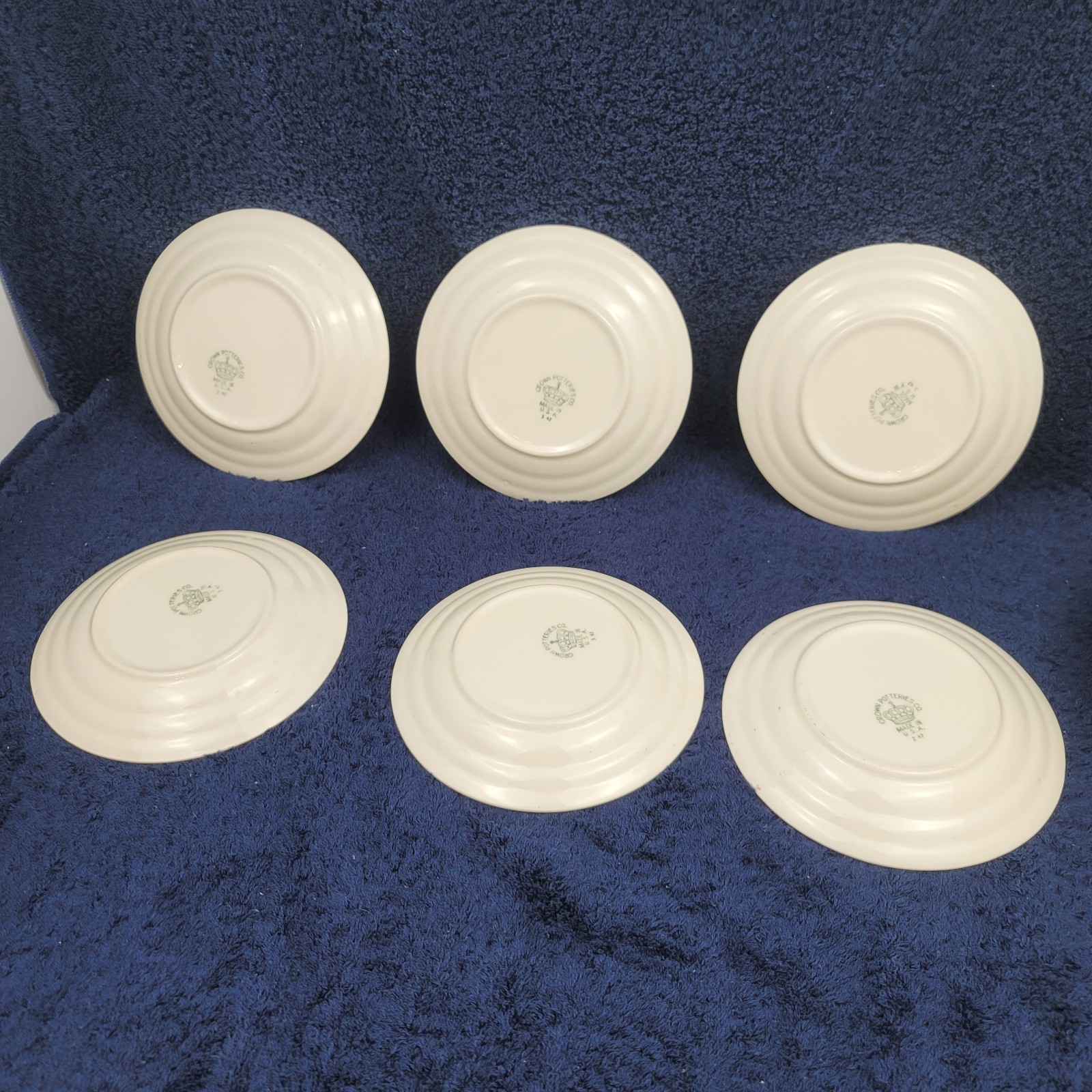 12 Crown Potteries Bread Plates 2 47 Gilt 5 ⁷/⁸” China Victorian DISPLAY ONLY