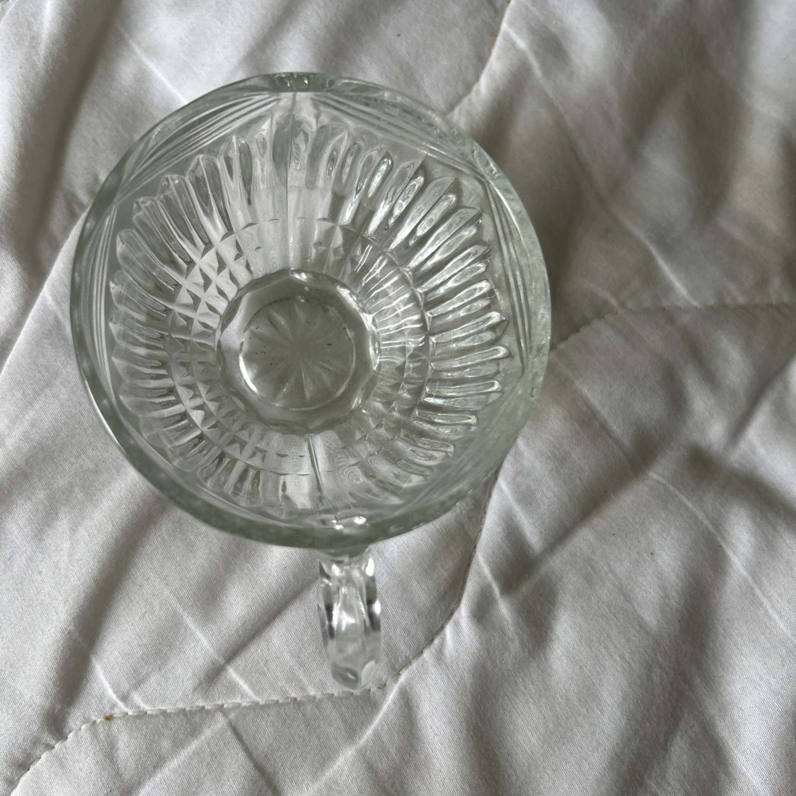 4 Vintage Glass Punch Bowl Cups Indiana Lancaster Colony Royal Drape Pattern