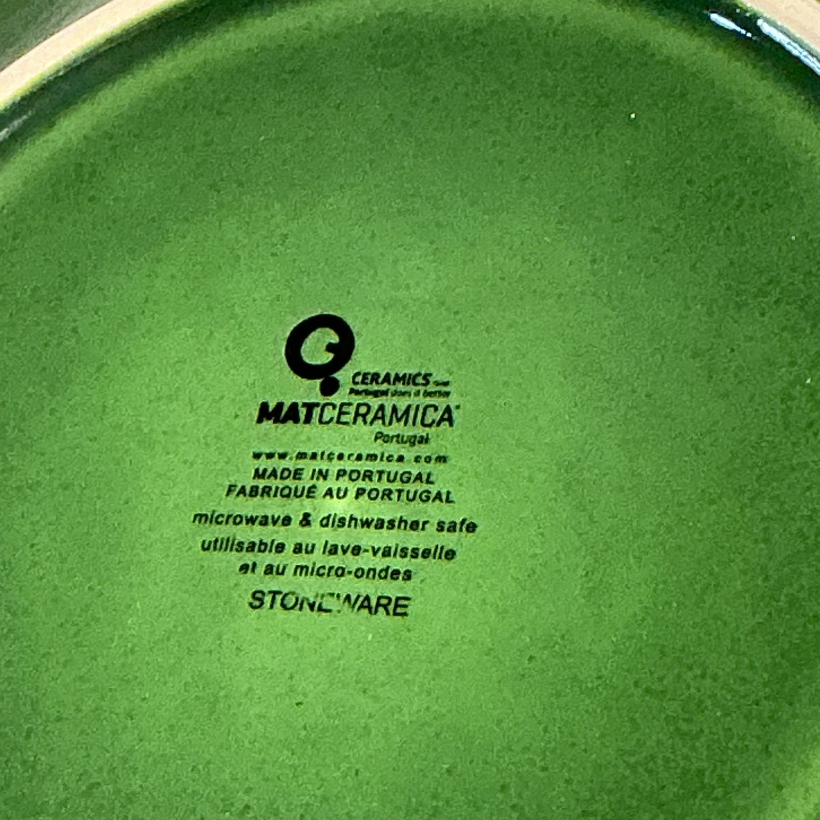 Matceramica Stoneware Portugal Dark Green Beaded Edge 9″ Salad plate