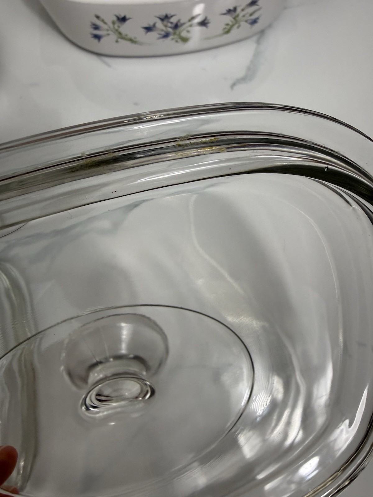 Set Of 3 Vintage Corning Ware Blue Dusk Casserole Dishes with 2 Glass Pyrex Lids