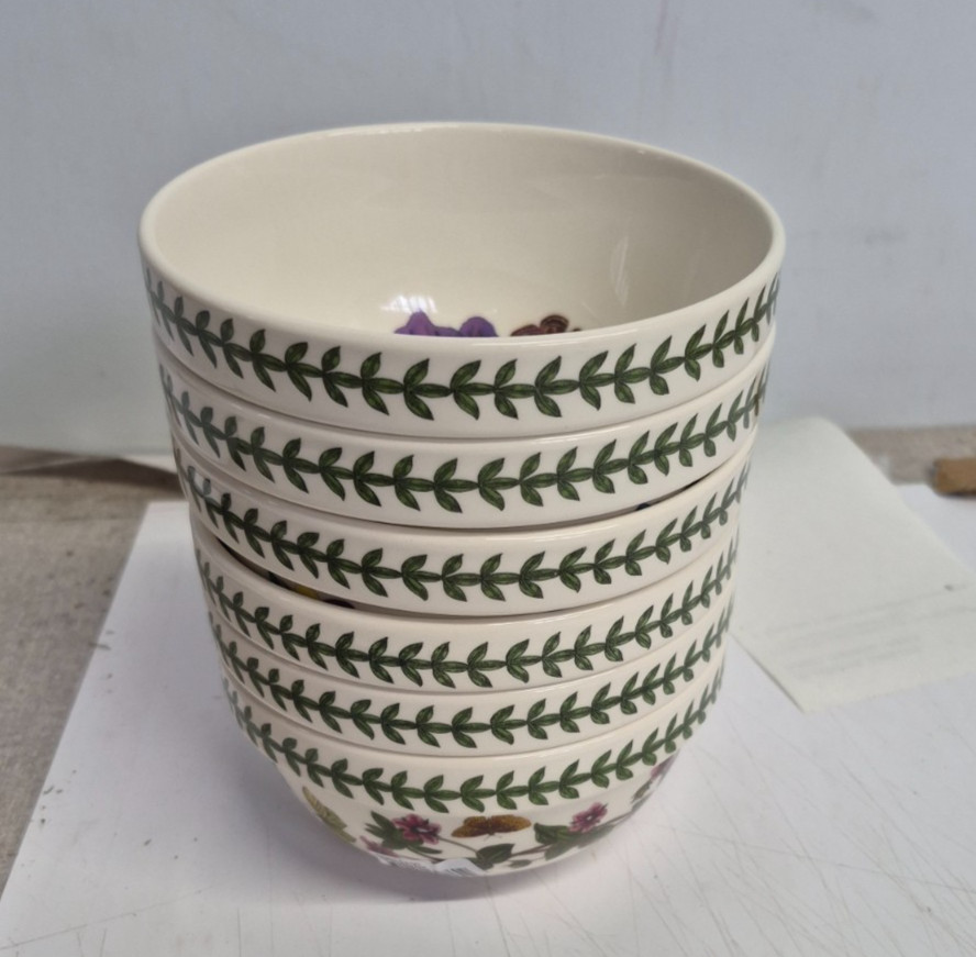 Portmeirion botanic garden set of 6 assorted 5.5″ bowls —-4609—–