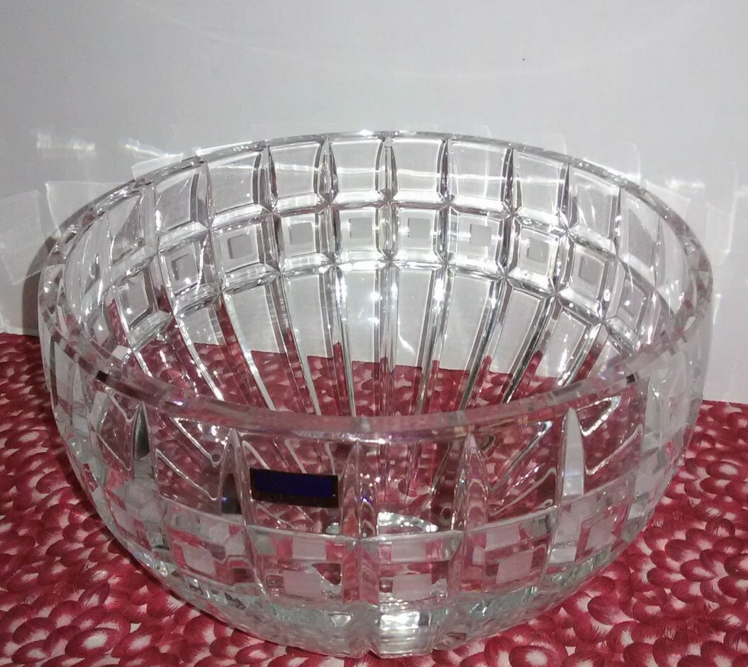 Marquis by Waterford Leaded Crystal Quadrata Large 10″ Bowl w/etch